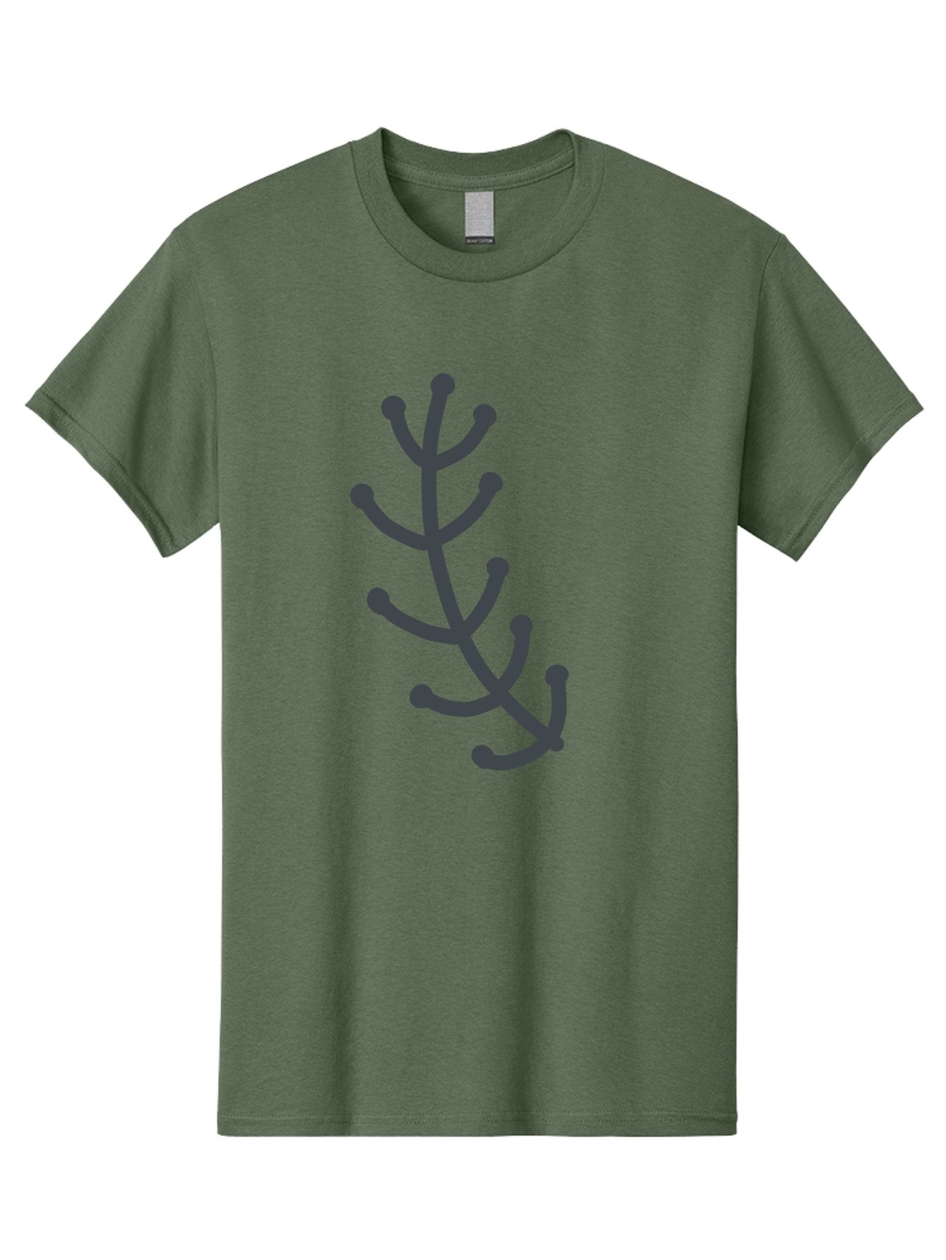 Hand-Drawn-Branch Men'S Graphic Tee, 100% Cotton, Comfortable Casual Summer Wear, Machine Washable, Simple Branch, Minimalist Design, Dark Grey Branch, Simple Illustration, Stylized Branch, Abstract Branch, Modern Art, Digital Art Aab755 11