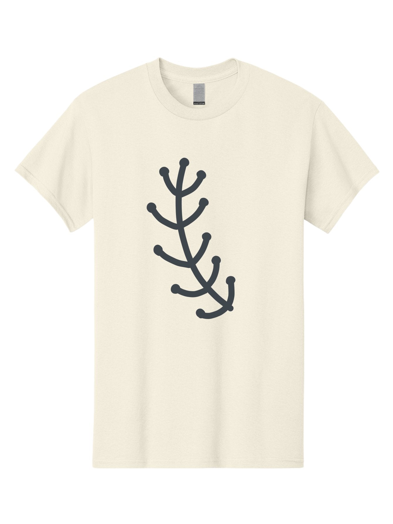 Hand-Drawn-Branch Men'S Graphic Tee, 100% Cotton, Comfortable Casual Summer Wear, Machine Washable, Simple Branch, Minimalist Design, Dark Grey Branch, Simple Illustration, Stylized Branch, Abstract Branch, Modern Art, Digital Art Aab755 7