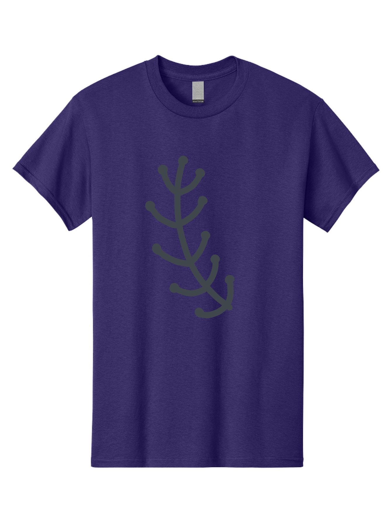Hand-Drawn-Branch Men'S Graphic Tee, 100% Cotton, Comfortable Casual Summer Wear, Machine Washable, Simple Branch, Minimalist Design, Dark Grey Branch, Simple Illustration, Stylized Branch, Abstract Branch, Modern Art, Digital Art Aab755 12