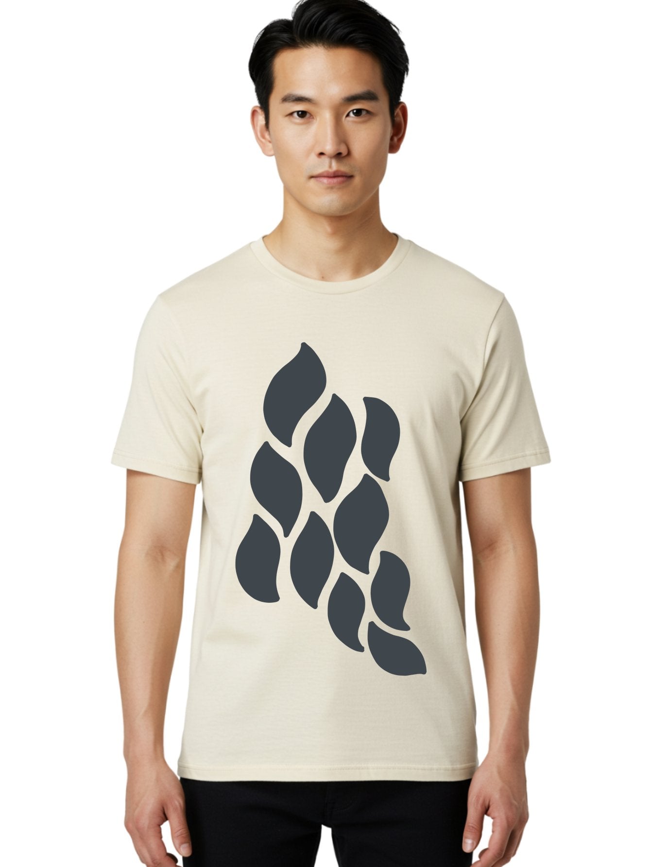 Hops Men'S Graphic Tee, 100% Cotton, Comfortable Casual Summer Wear, Machine Washable, Hop Plant, Beer Ingredient, Brewing Process, Dark Silhouette, Neon Green Background, Leaves, Craft Beer, Hop Flowers Aab756 18