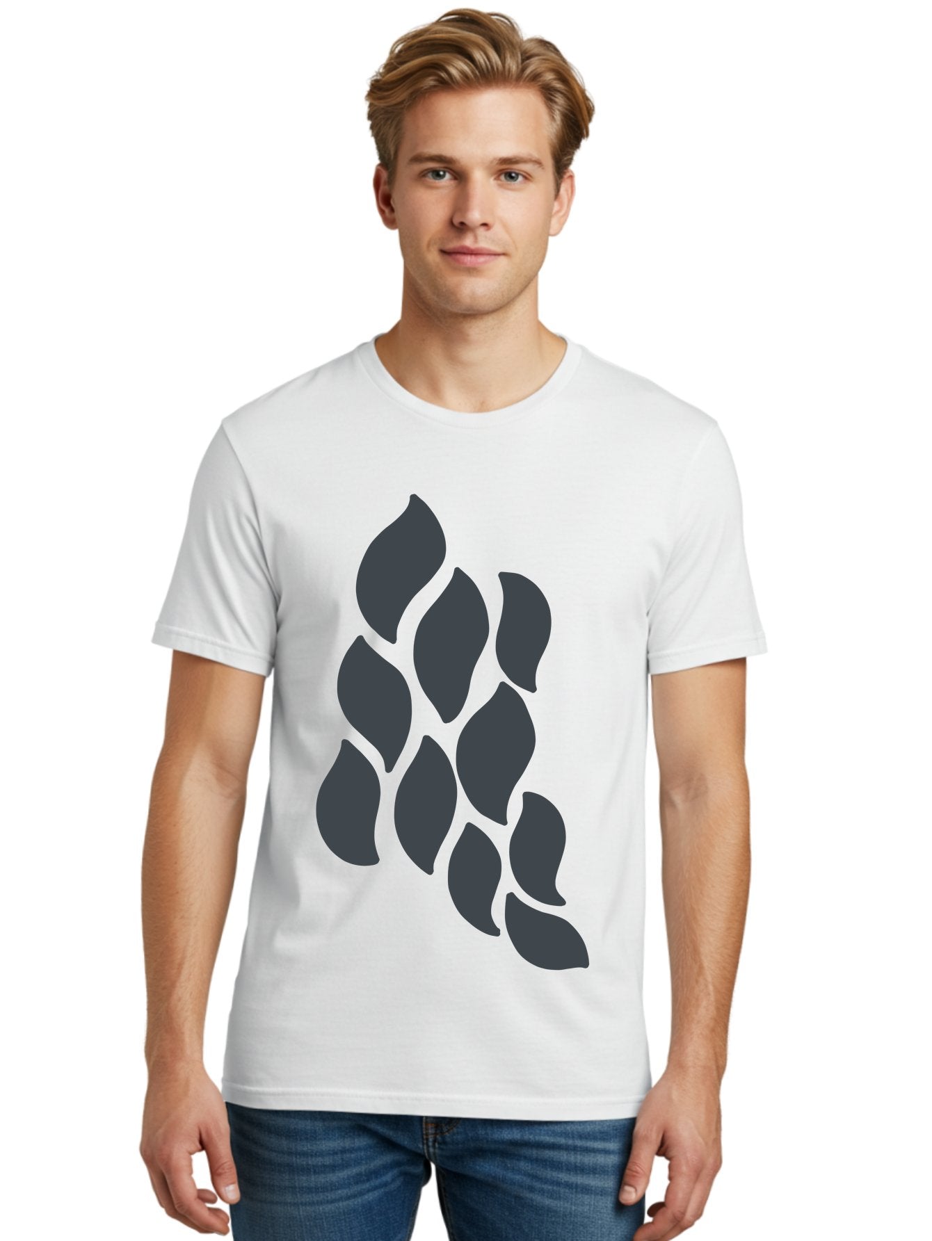 Hops Men'S Graphic Tee, 100% Cotton, Comfortable Casual Summer Wear, Machine Washable, Hop Plant, Beer Ingredient, Brewing Process, Dark Silhouette, Neon Green Background, Leaves, Craft Beer, Hop Flowers Aab756 27