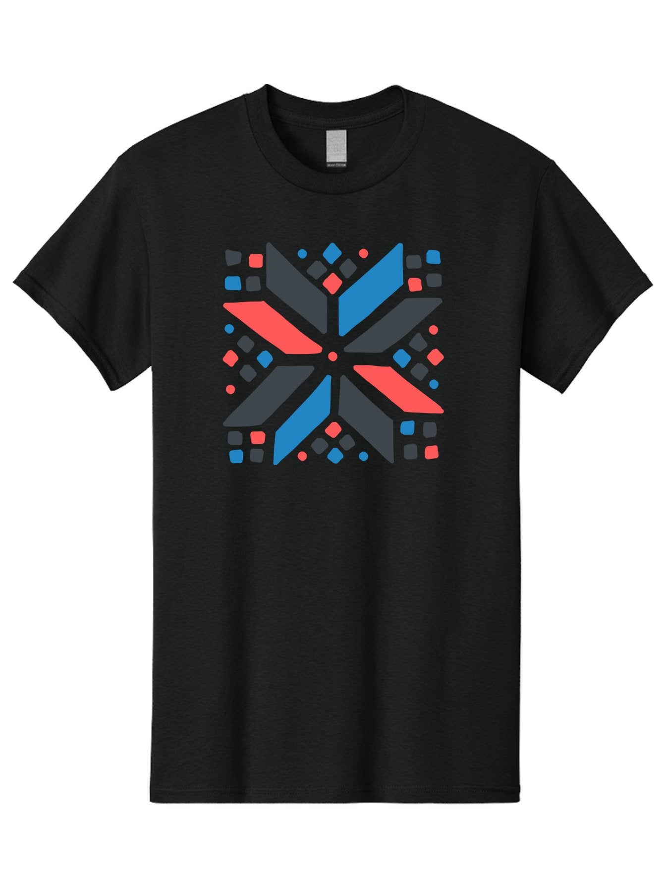 Kaleidoscope-Pattern-1 Men'S Graphic Tee, 100% Cotton, Comfortable Casual Summer Wear, Machine Washable, Symmetrical Shapes, Geometric Pattern, Abstract Design, Colorful Elements, Modern Art, Artistic Expression, Vibrant Colors, Bold Design, Aab757 8