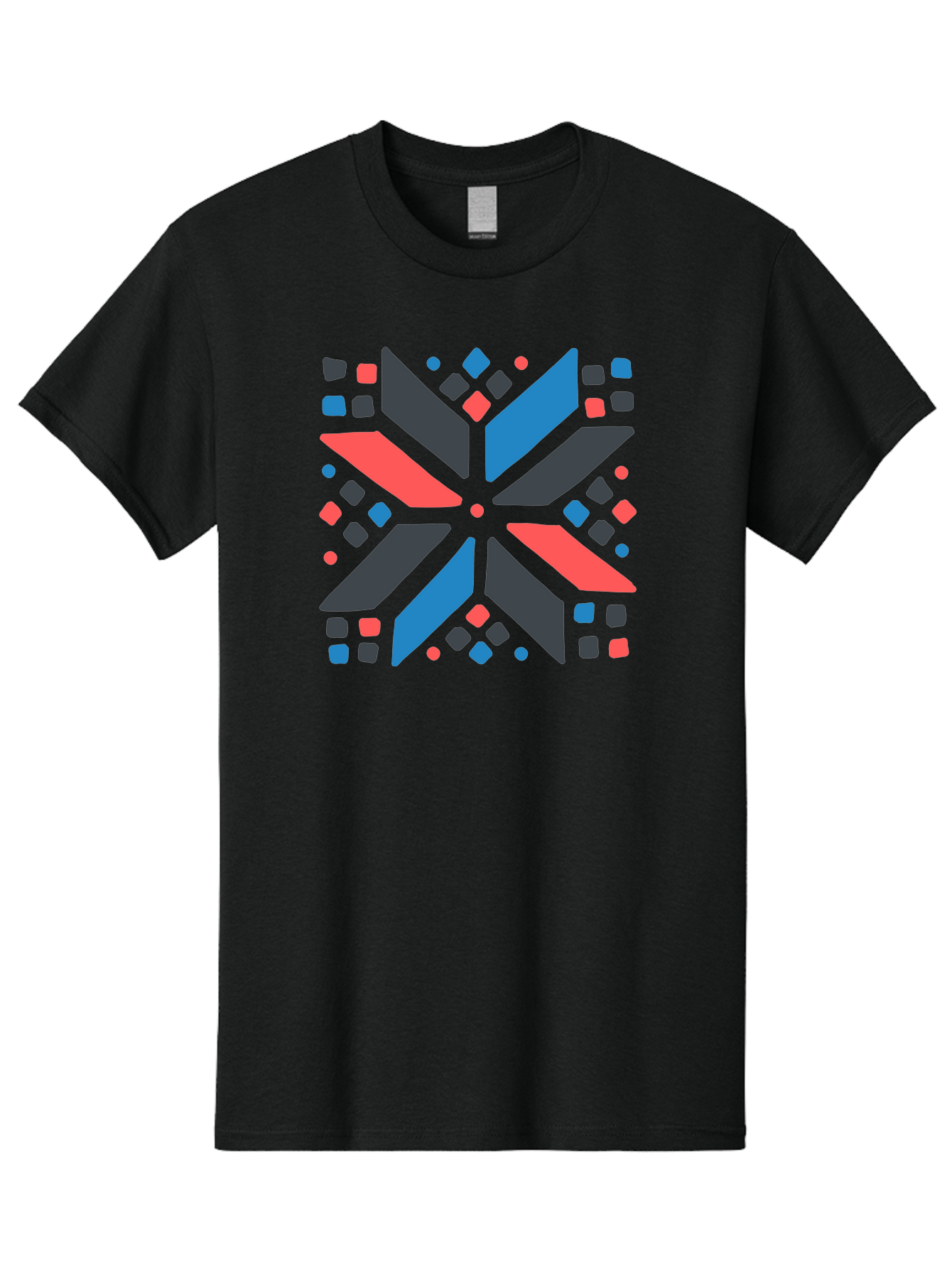 Kaleidoscope-Pattern-1 Men'S Graphic Tee, 100% Cotton, Comfortable Casual Summer Wear, Machine Washable, Symmetrical Shapes, Geometric Pattern, Abstract Design, Colorful Elements, Modern Art, Artistic Expression, Vibrant Colors, Bold Design, Aab757 11