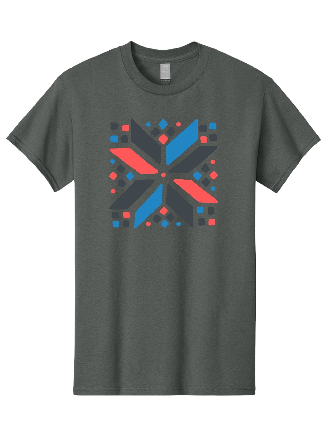 Kaleidoscope-Pattern-1 Men'S Graphic Tee, 100% Cotton, Comfortable Casual Summer Wear, Machine Washable, Symmetrical Shapes, Geometric Pattern, Abstract Design, Colorful Elements, Modern Art, Artistic Expression, Vibrant Colors, Bold Design, Aab757 7