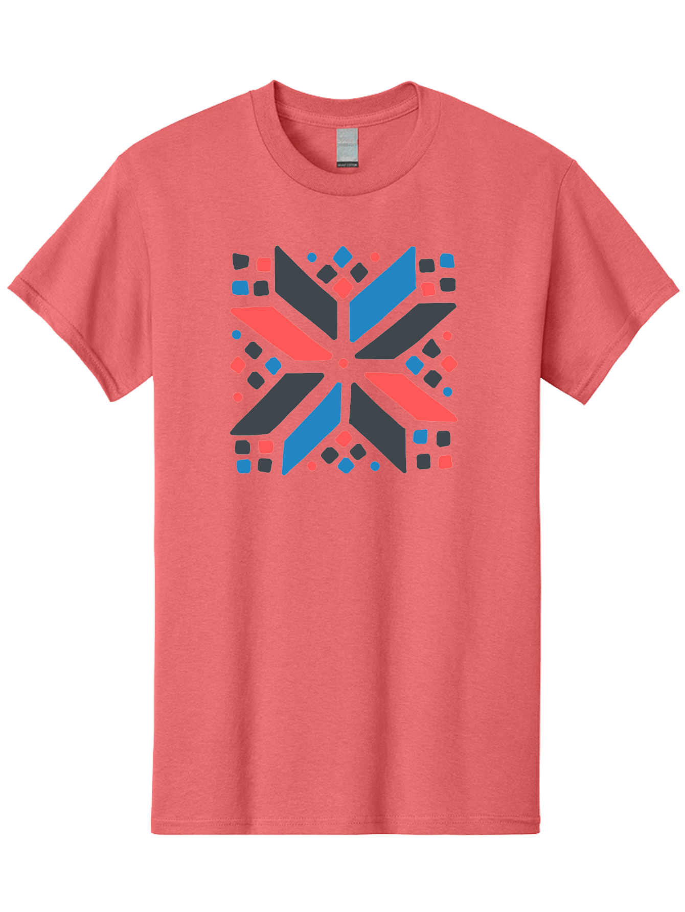 Kaleidoscope-Pattern-1 Men'S Graphic Tee, 100% Cotton, Comfortable Casual Summer Wear, Machine Washable, Symmetrical Shapes, Geometric Pattern, Abstract Design, Colorful Elements, Modern Art, Artistic Expression, Vibrant Colors, Bold Design, Aab757 19