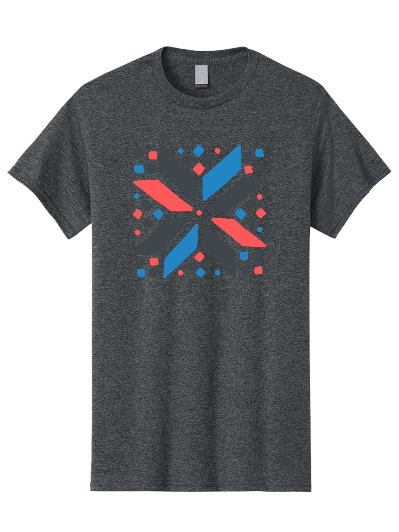 Kaleidoscope-Pattern-1 Men'S Graphic Tee, 100% Cotton, Comfortable Casual Summer Wear, Machine Washable, Symmetrical Shapes, Geometric Pattern, Abstract Design, Colorful Elements, Modern Art, Artistic Expression, Vibrant Colors, Bold Design, Aab757 3