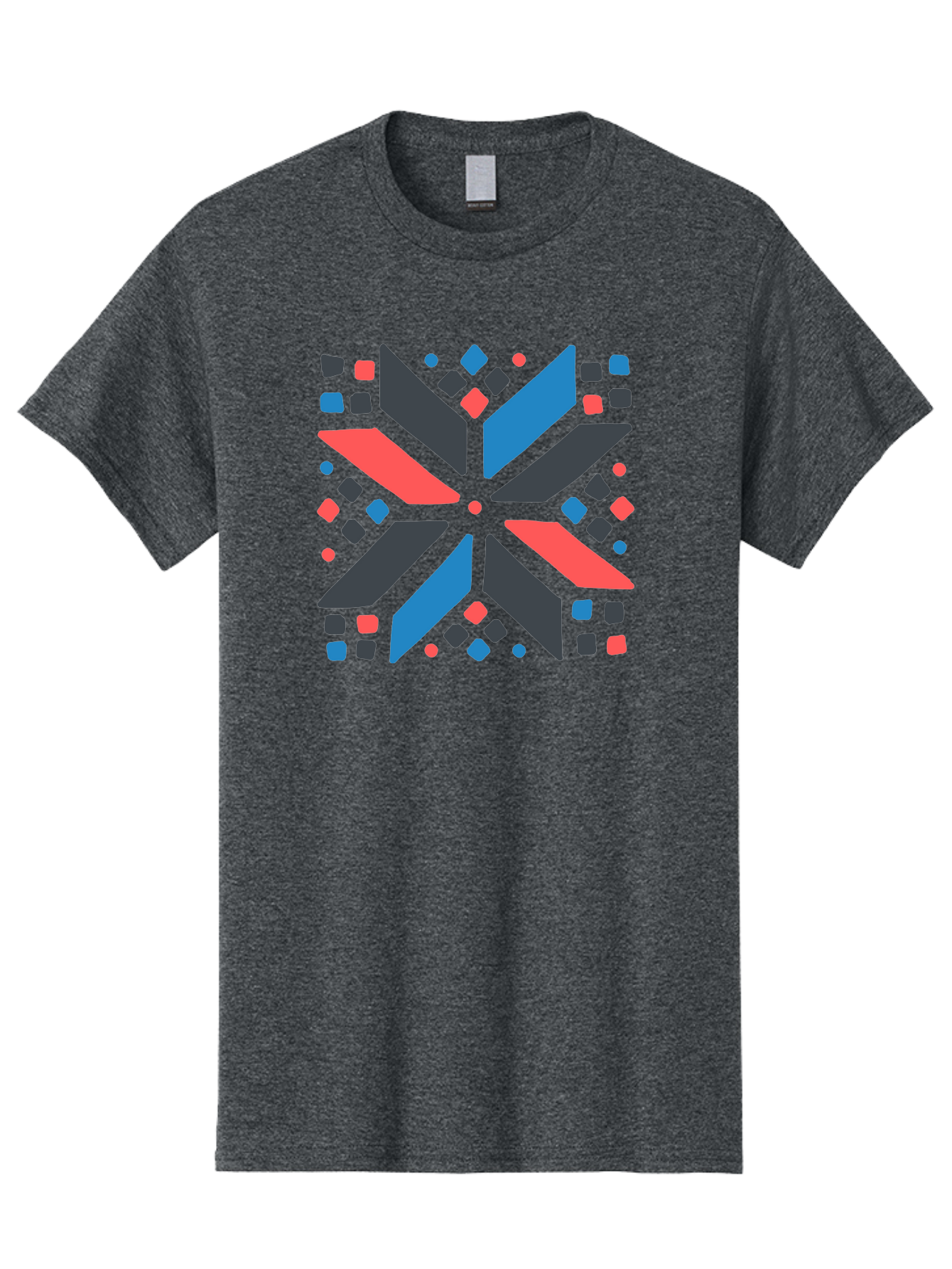 Kaleidoscope-Pattern-1 Men'S Graphic Tee, 100% Cotton, Comfortable Casual Summer Wear, Machine Washable, Symmetrical Shapes, Geometric Pattern, Abstract Design, Colorful Elements, Modern Art, Artistic Expression, Vibrant Colors, Bold Design, Aab757 17