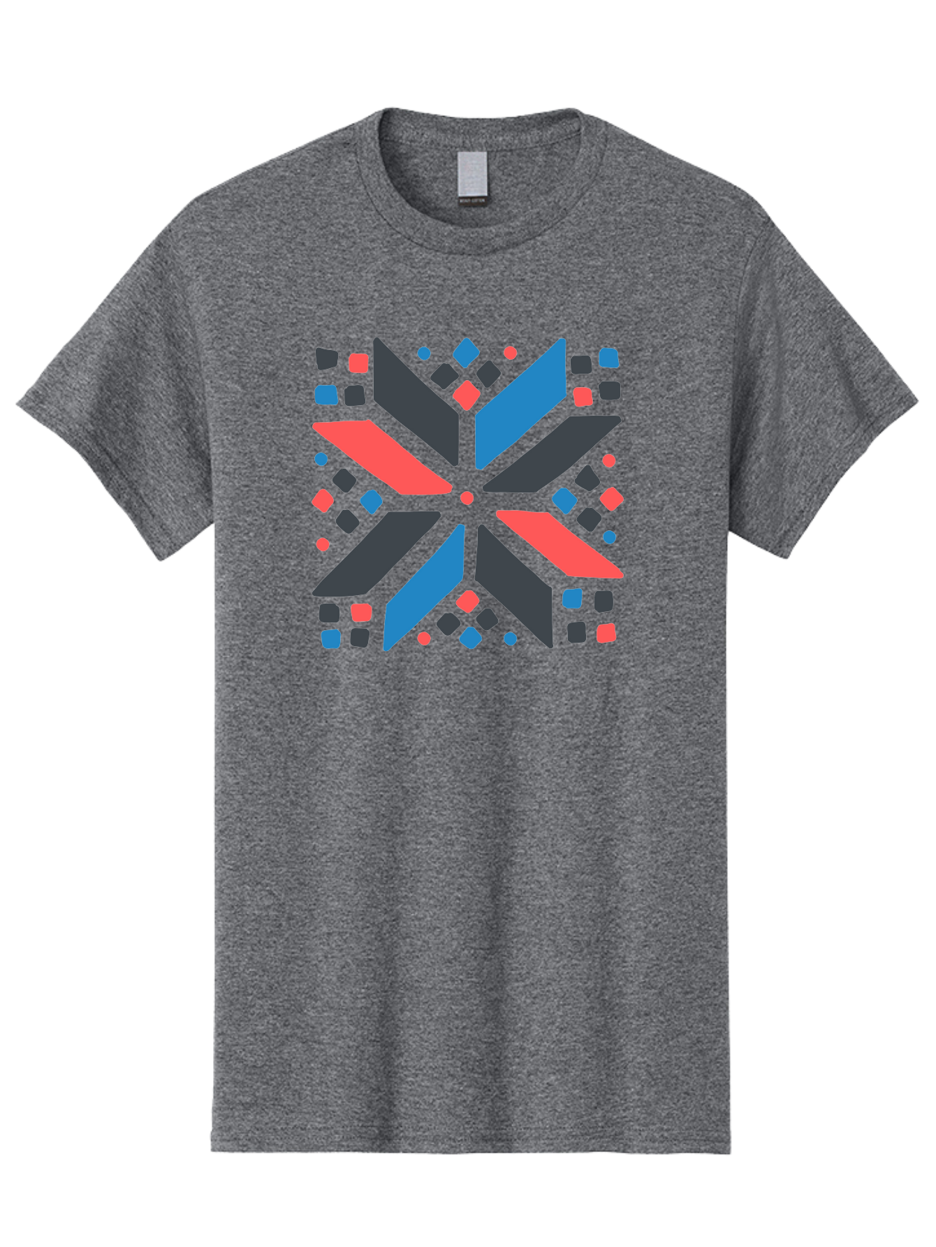 Kaleidoscope-Pattern-1 Men'S Graphic Tee, 100% Cotton, Comfortable Casual Summer Wear, Machine Washable, Symmetrical Shapes, Geometric Pattern, Abstract Design, Colorful Elements, Modern Art, Artistic Expression, Vibrant Colors, Bold Design, Aab757 15
