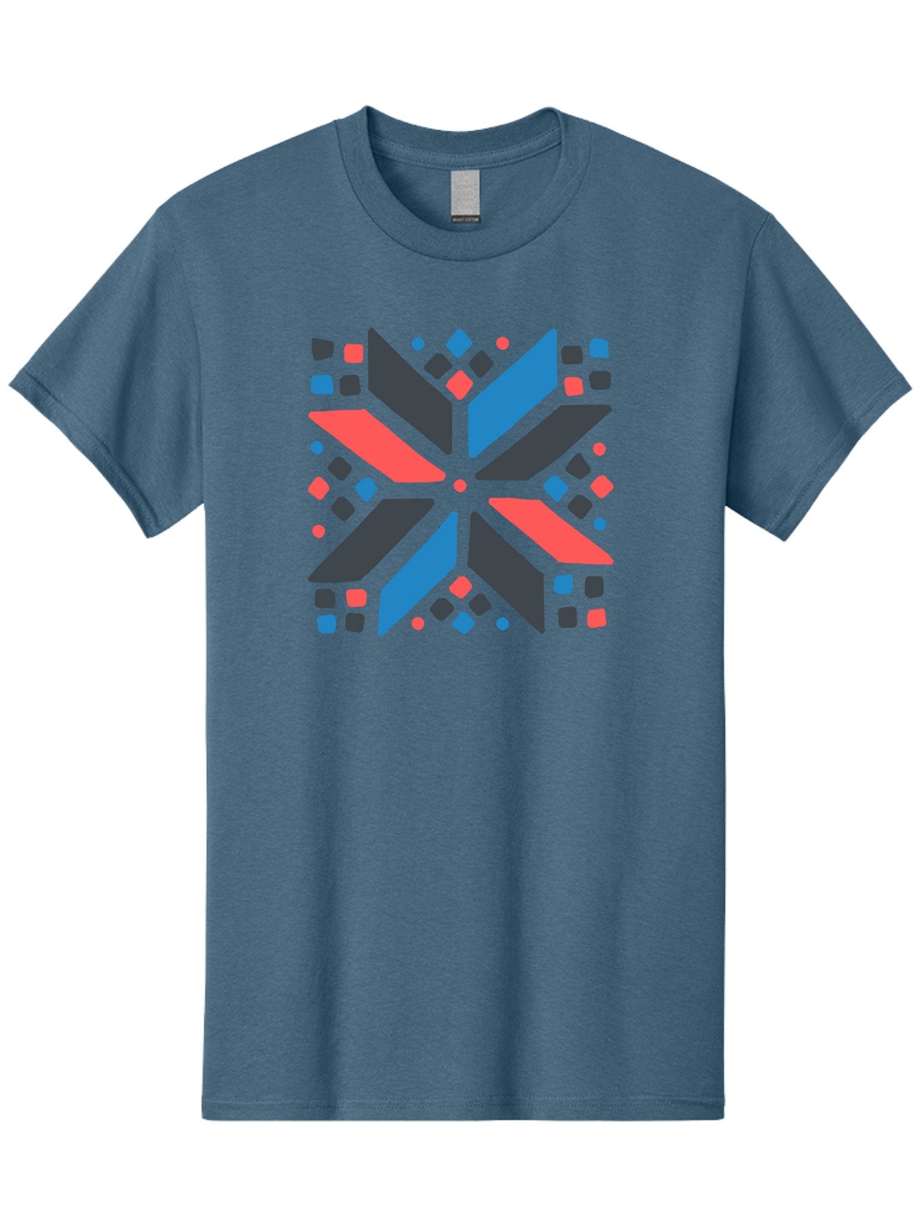 Kaleidoscope-Pattern-1 Men'S Graphic Tee, 100% Cotton, Comfortable Casual Summer Wear, Machine Washable, Symmetrical Shapes, Geometric Pattern, Abstract Design, Colorful Elements, Modern Art, Artistic Expression, Vibrant Colors, Bold Design, Aab757 10