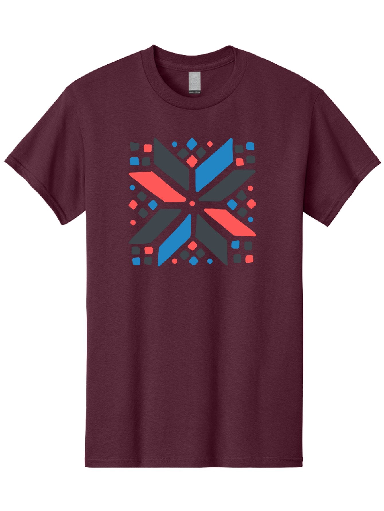 Kaleidoscope-Pattern-1 Men'S Graphic Tee, 100% Cotton, Comfortable Casual Summer Wear, Machine Washable, Symmetrical Shapes, Geometric Pattern, Abstract Design, Colorful Elements, Modern Art, Artistic Expression, Vibrant Colors, Bold Design, Aab757 6