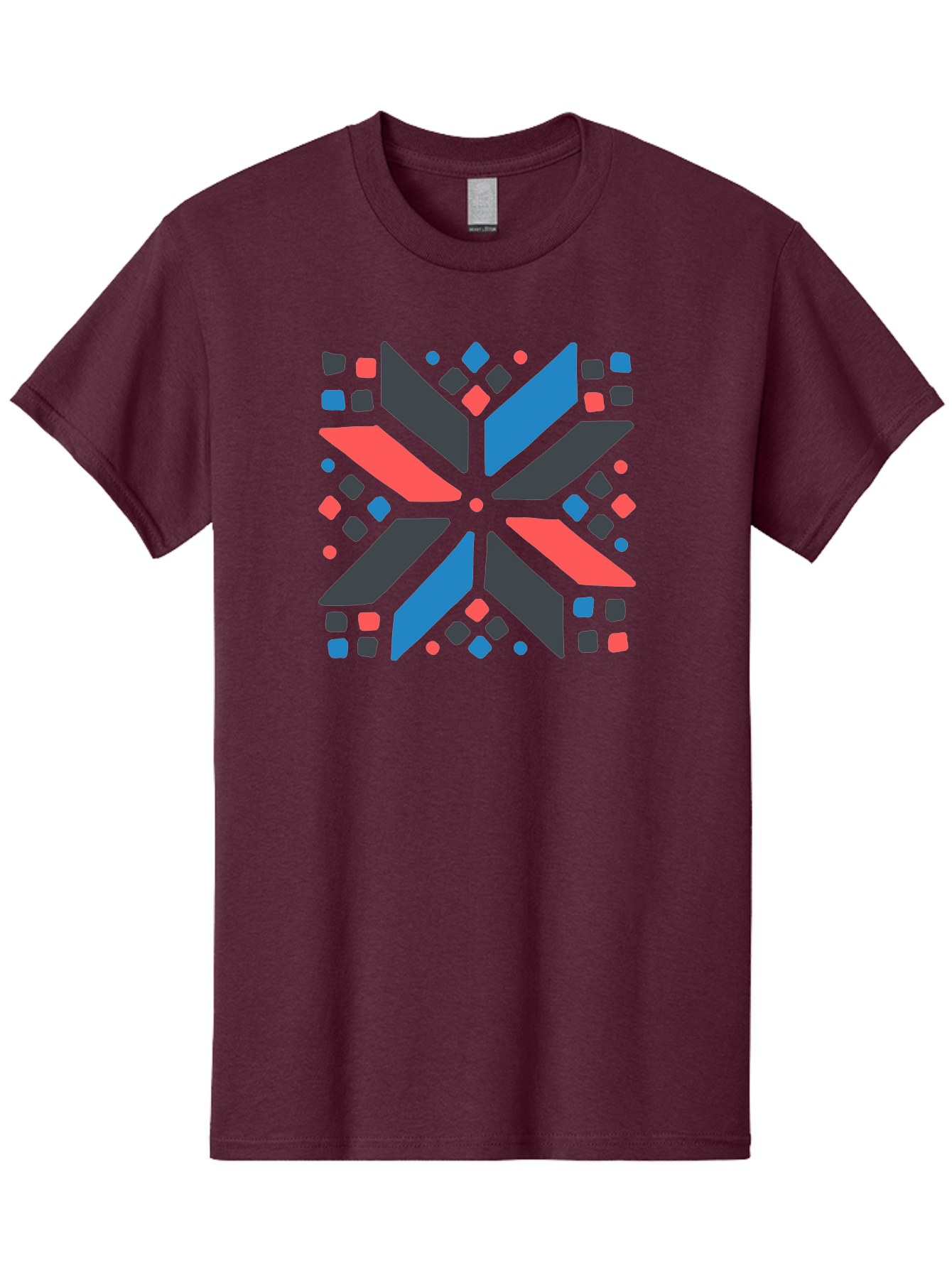Kaleidoscope-Pattern-1 Men'S Graphic Tee, 100% Cotton, Comfortable Casual Summer Wear, Machine Washable, Symmetrical Shapes, Geometric Pattern, Abstract Design, Colorful Elements, Modern Art, Artistic Expression, Vibrant Colors, Bold Design, Aab757 13