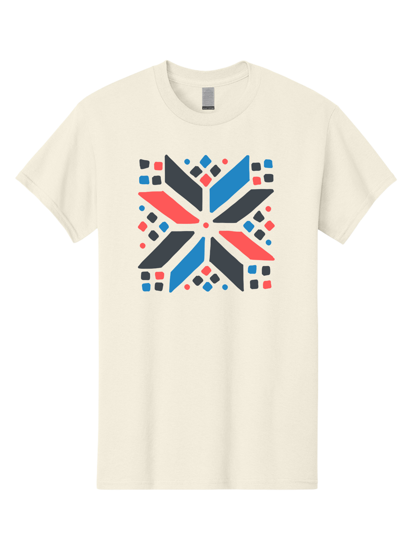 Kaleidoscope-Pattern-1 Men'S Graphic Tee, 100% Cotton, Comfortable Casual Summer Wear, Machine Washable, Symmetrical Shapes, Geometric Pattern, Abstract Design, Colorful Elements, Modern Art, Artistic Expression, Vibrant Colors, Bold Design, Aab757 21