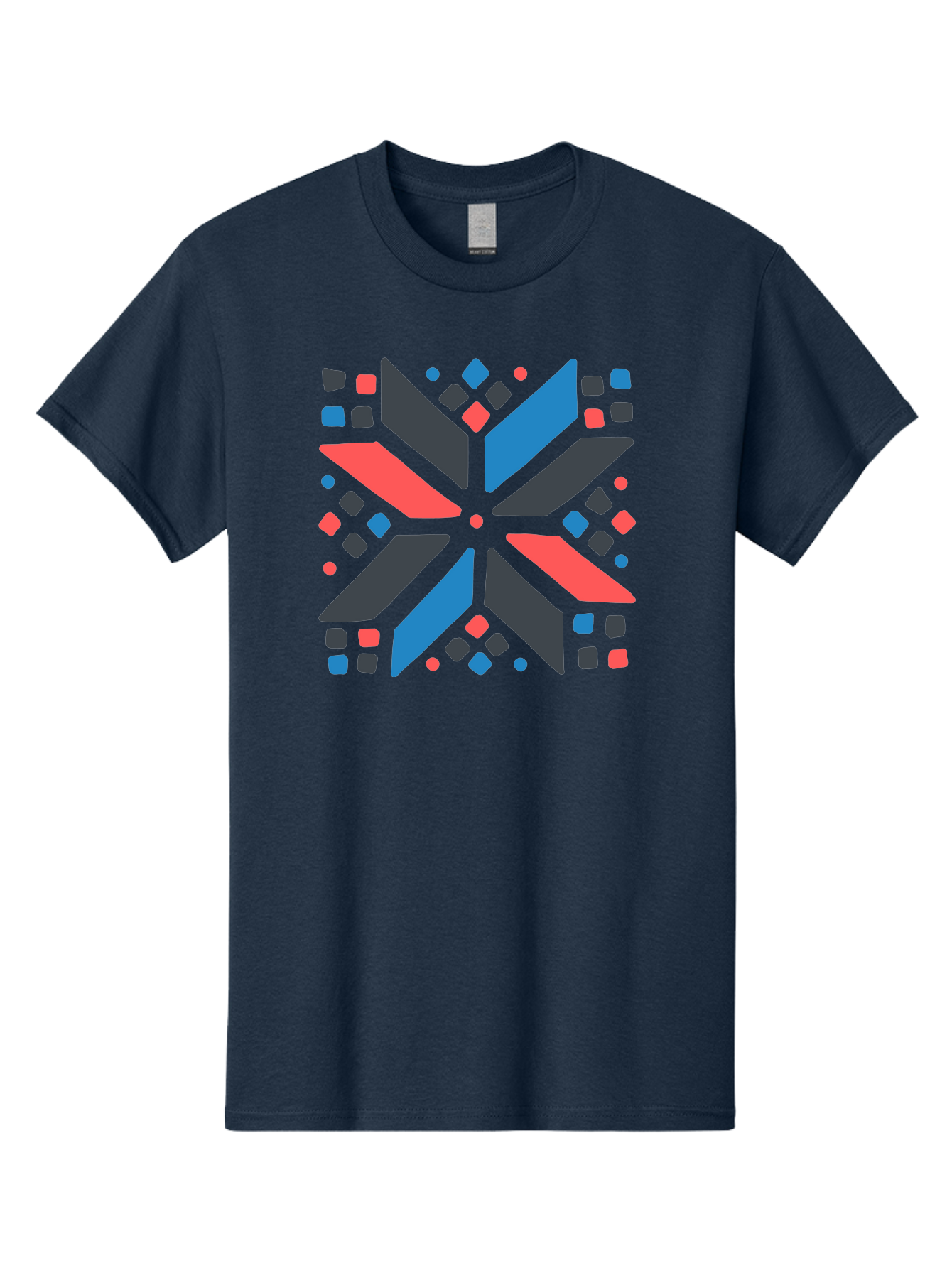 Kaleidoscope-Pattern-1 Men'S Graphic Tee, 100% Cotton, Comfortable Casual Summer Wear, Machine Washable, Symmetrical Shapes, Geometric Pattern, Abstract Design, Colorful Elements, Modern Art, Artistic Expression, Vibrant Colors, Bold Design, Aab757 29