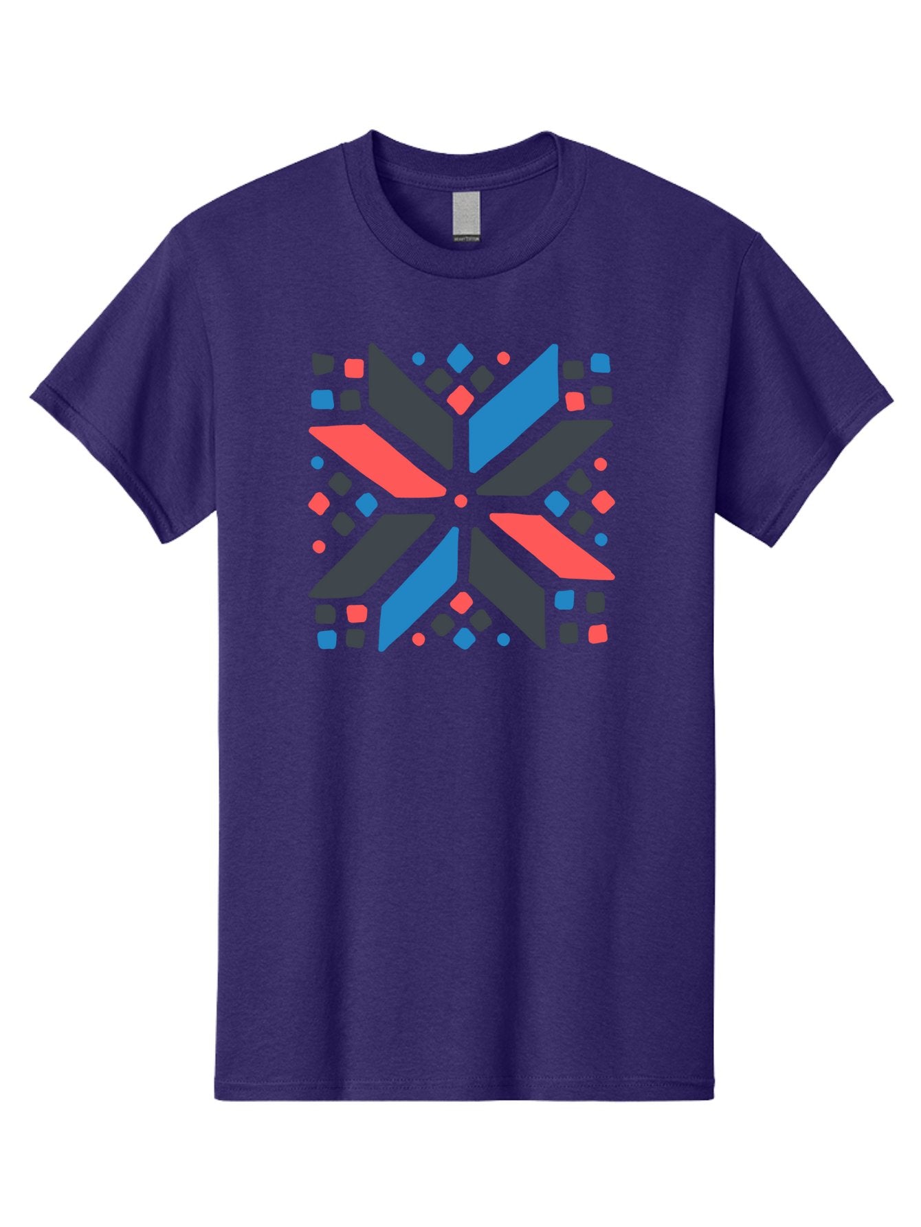 Kaleidoscope-Pattern-1 Men'S Graphic Tee, 100% Cotton, Comfortable Casual Summer Wear, Machine Washable, Symmetrical Shapes, Geometric Pattern, Abstract Design, Colorful Elements, Modern Art, Artistic Expression, Vibrant Colors, Bold Design, Aab757 14