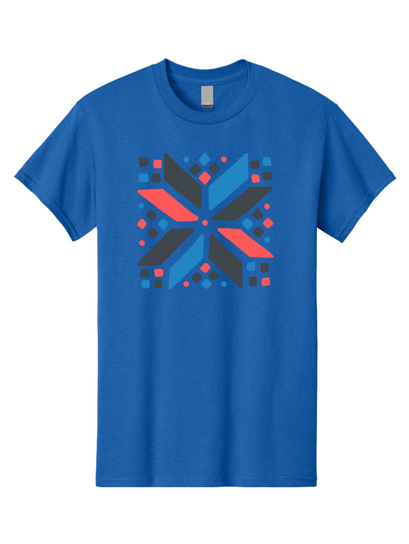 Kaleidoscope-Pattern-1 Men'S Graphic Tee, 100% Cotton, Comfortable Casual Summer Wear, Machine Washable, Symmetrical Shapes, Geometric Pattern, Abstract Design, Colorful Elements, Modern Art, Artistic Expression, Vibrant Colors, Bold Design, Aab757 15