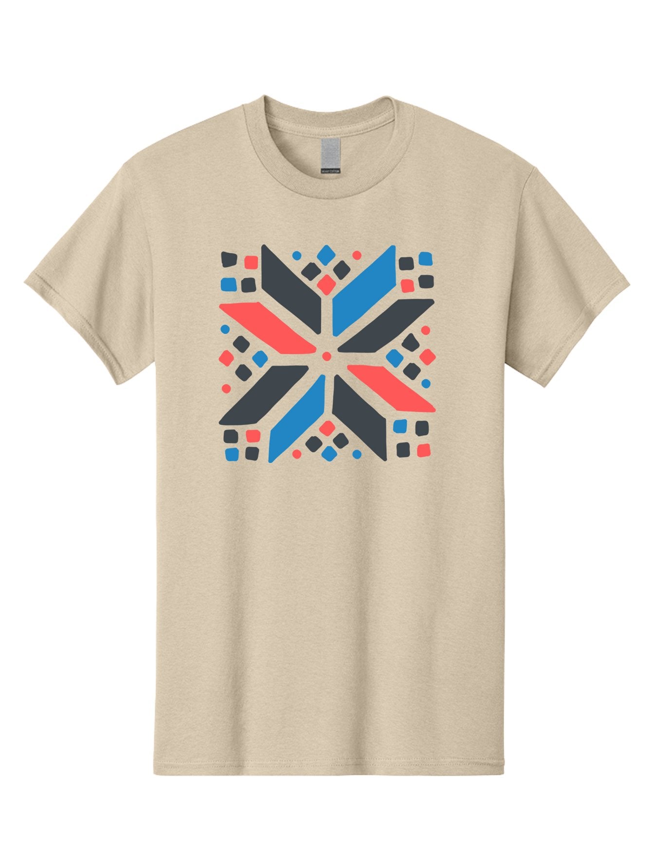 Kaleidoscope-Pattern-1 Men'S Graphic Tee, 100% Cotton, Comfortable Casual Summer Wear, Machine Washable, Symmetrical Shapes, Geometric Pattern, Abstract Design, Colorful Elements, Modern Art, Artistic Expression, Vibrant Colors, Bold Design, Aab757 11