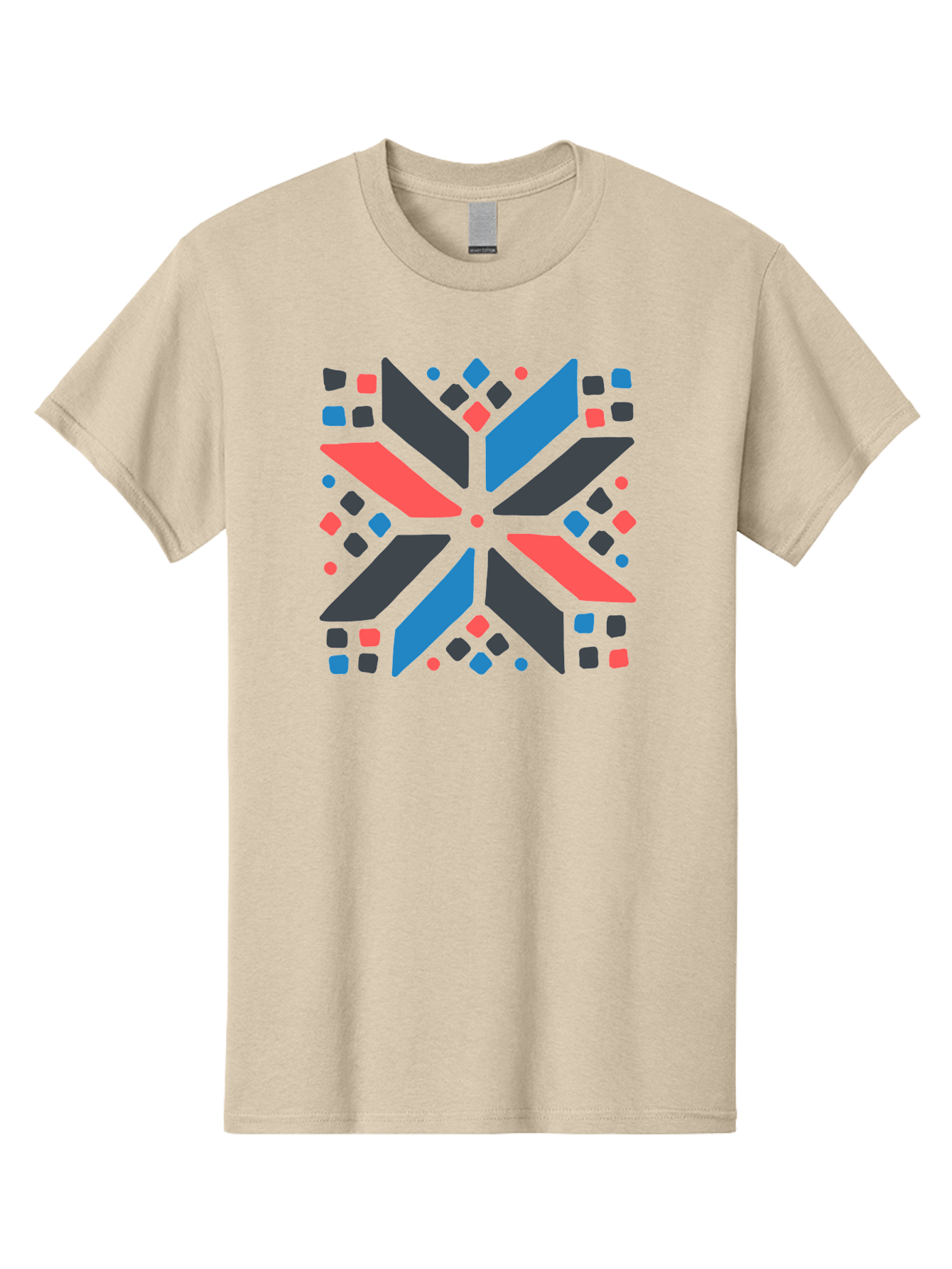 Kaleidoscope-Pattern-1 Men'S Graphic Tee, 100% Cotton, Comfortable Casual Summer Wear, Machine Washable, Symmetrical Shapes, Geometric Pattern, Abstract Design, Colorful Elements, Modern Art, Artistic Expression, Vibrant Colors, Bold Design, Aab757 7