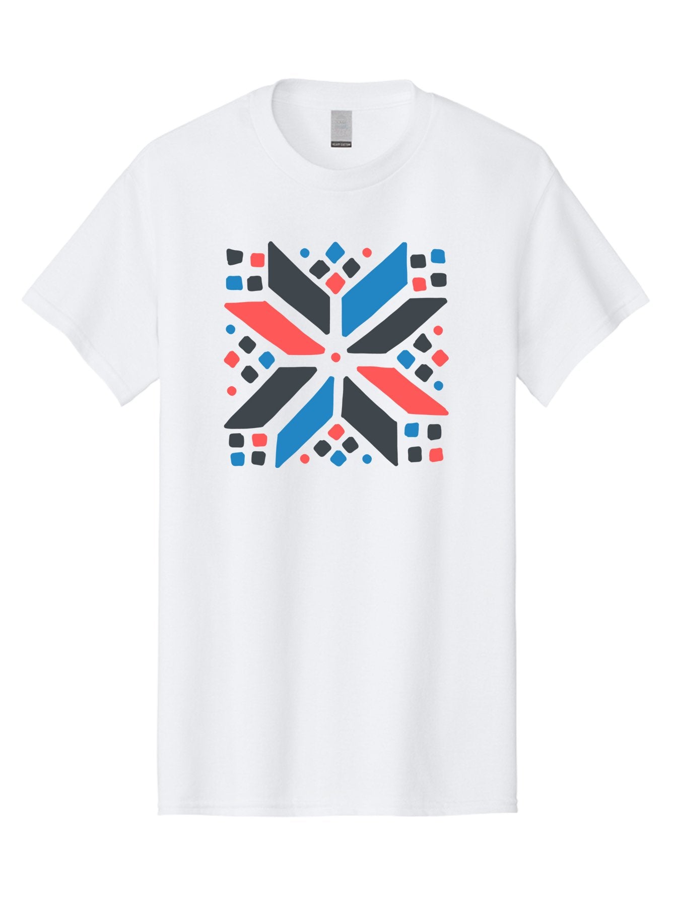 Kaleidoscope-Pattern-1 Men'S Graphic Tee, 100% Cotton, Comfortable Casual Summer Wear, Machine Washable, Symmetrical Shapes, Geometric Pattern, Abstract Design, Colorful Elements, Modern Art, Artistic Expression, Vibrant Colors, Bold Design, Aab757 12