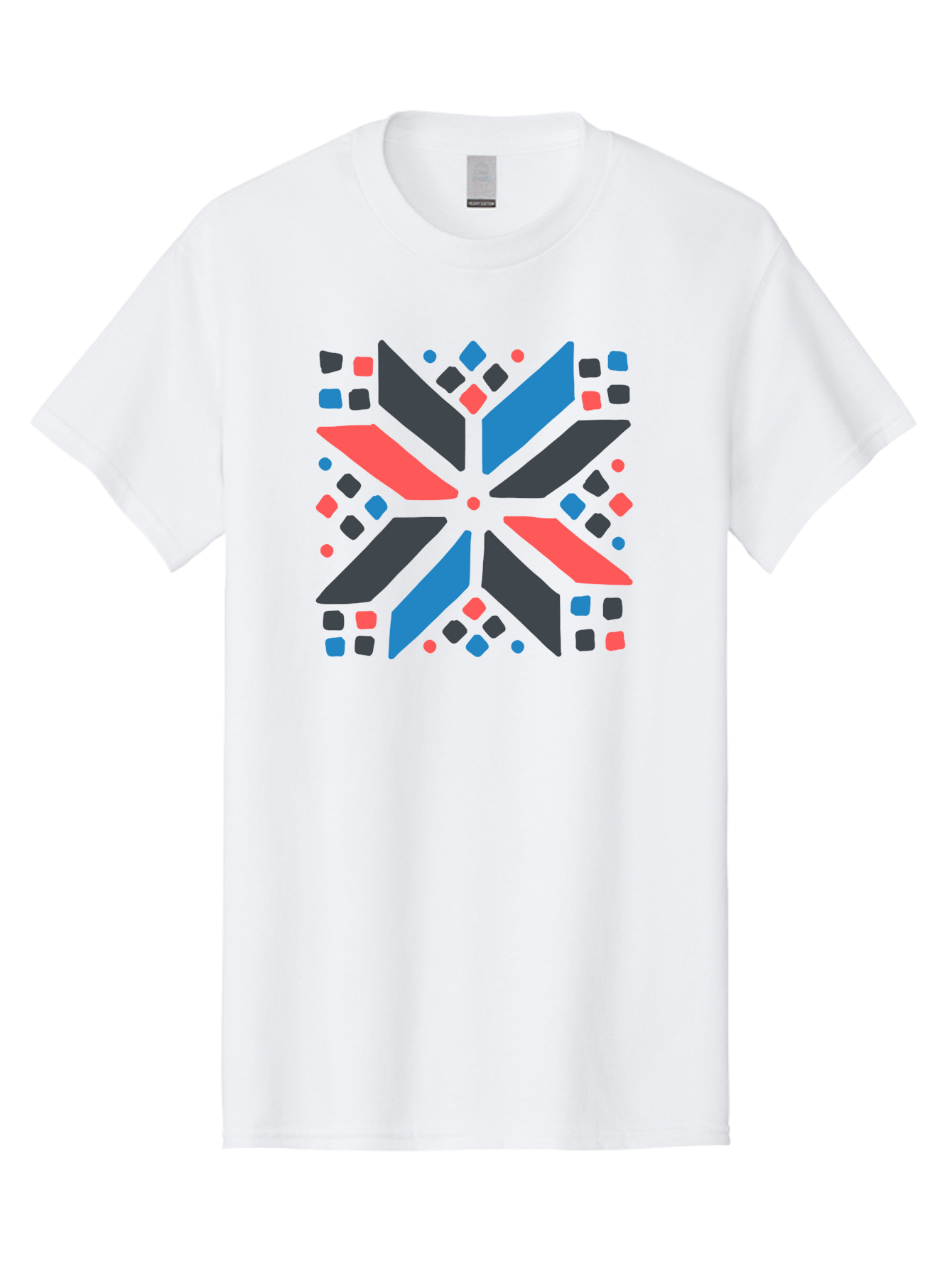 Kaleidoscope-Pattern-1 Men'S Graphic Tee, 100% Cotton, Comfortable Casual Summer Wear, Machine Washable, Symmetrical Shapes, Geometric Pattern, Abstract Design, Colorful Elements, Modern Art, Artistic Expression, Vibrant Colors, Bold Design, Aab757 5