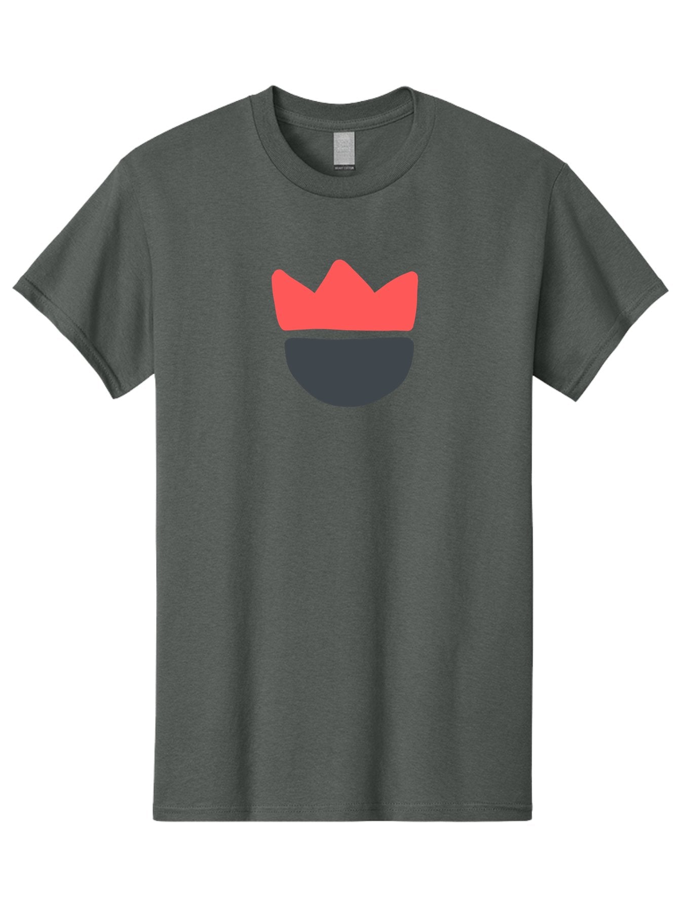 King-Face Men'S Graphic Tee, 100% Cotton, Comfortable Casual Summer Wear, Machine Washable, Crown, Bearded Man, Dark Blue Beard, Red Crown, Simple Illustration, Minimalist Art, Modern Design, King Icon, Facial Representation, Digital Graphics Aab759 11