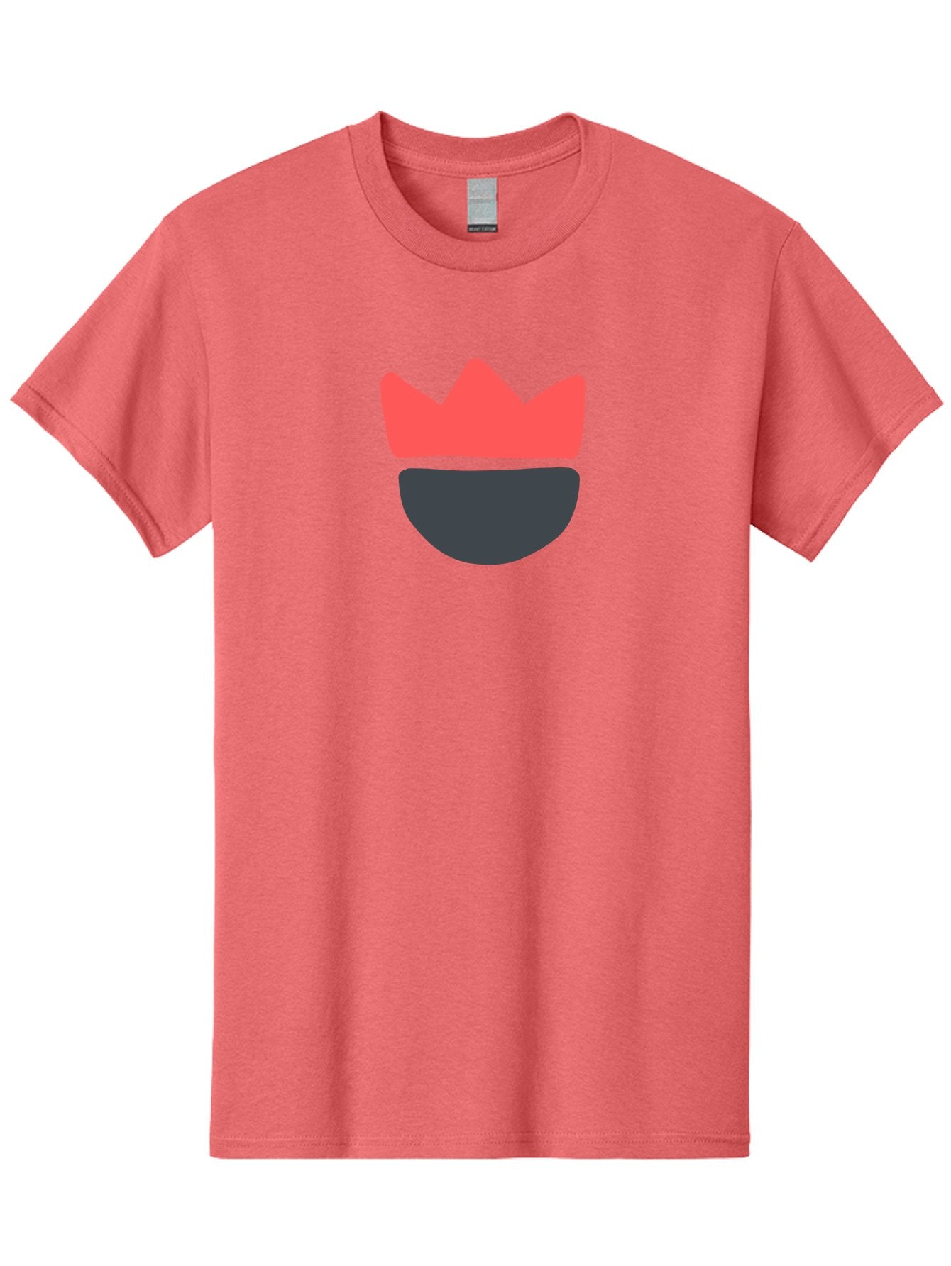 King-Face Men'S Graphic Tee, 100% Cotton, Comfortable Casual Summer Wear, Machine Washable, Crown, Bearded Man, Dark Blue Beard, Red Crown, Simple Illustration, Minimalist Art, Modern Design, King Icon, Facial Representation, Digital Graphics Aab759 6