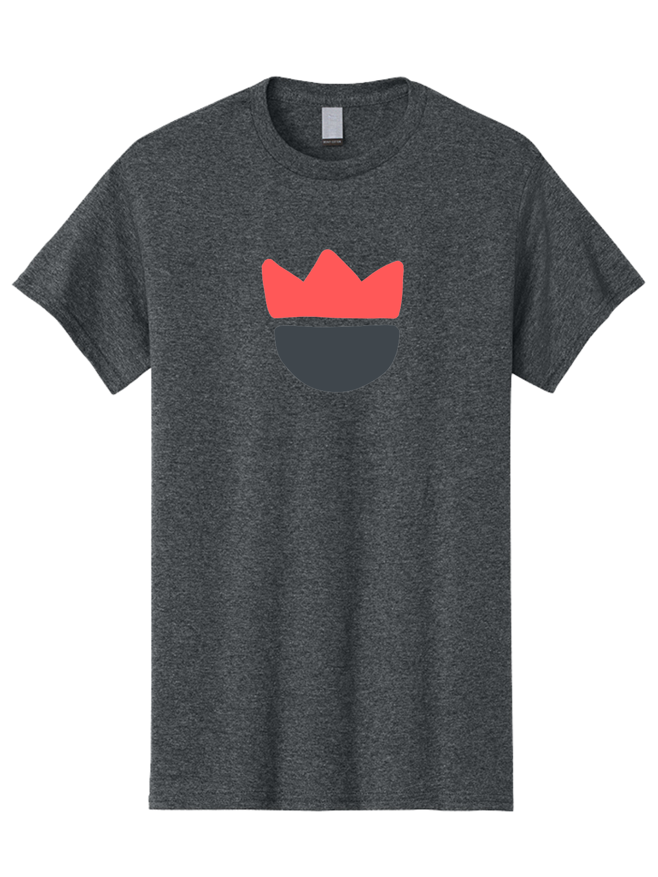 King-Face Men'S Graphic Tee, 100% Cotton, Comfortable Casual Summer Wear, Machine Washable, Crown, Bearded Man, Dark Blue Beard, Red Crown, Simple Illustration, Minimalist Art, Modern Design, King Icon, Facial Representation, Digital Graphics Aab759 21