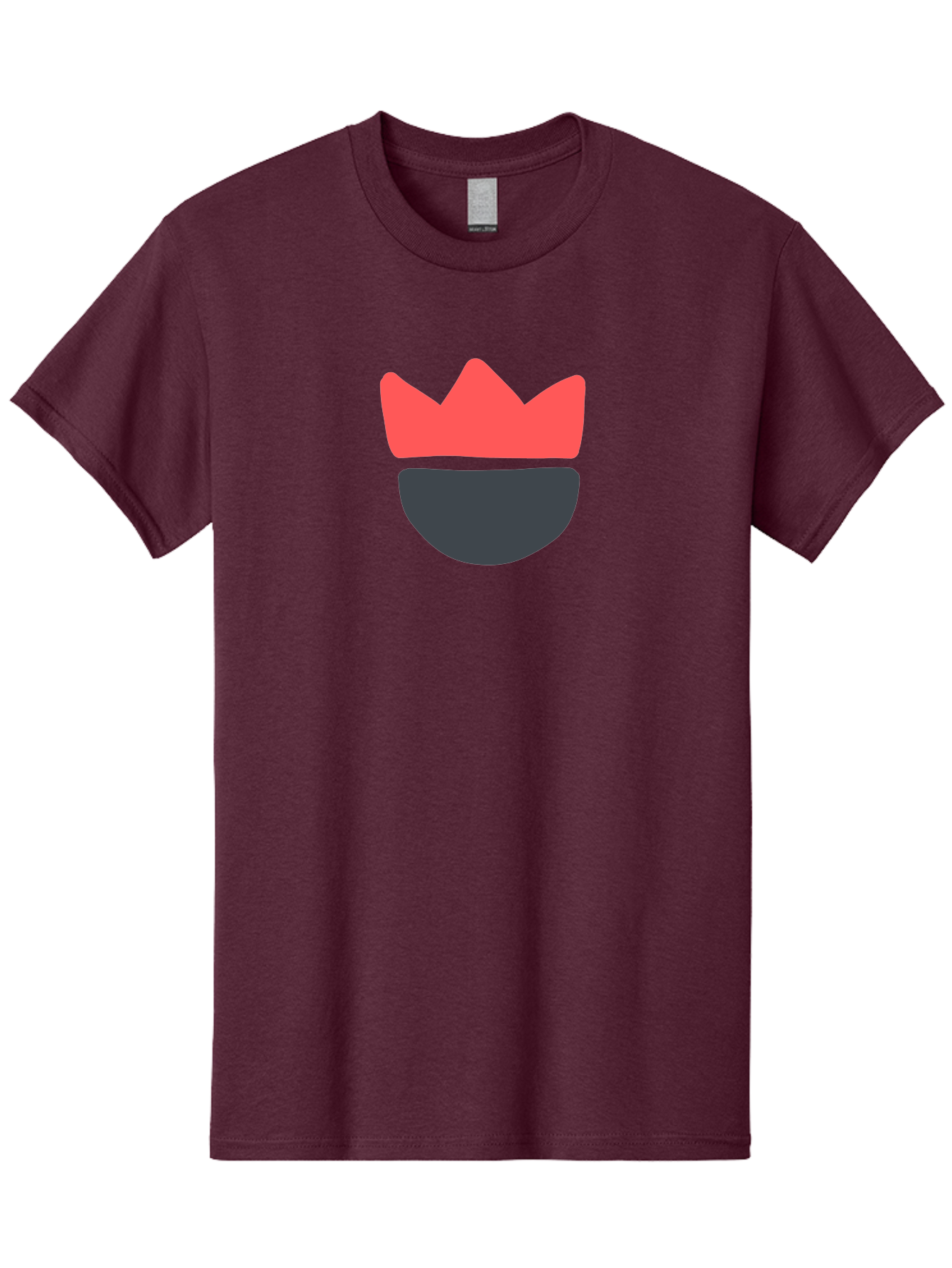 King-Face Men'S Graphic Tee, 100% Cotton, Comfortable Casual Summer Wear, Machine Washable, Crown, Bearded Man, Dark Blue Beard, Red Crown, Simple Illustration, Minimalist Art, Modern Design, King Icon, Facial Representation, Digital Graphics Aab759 9