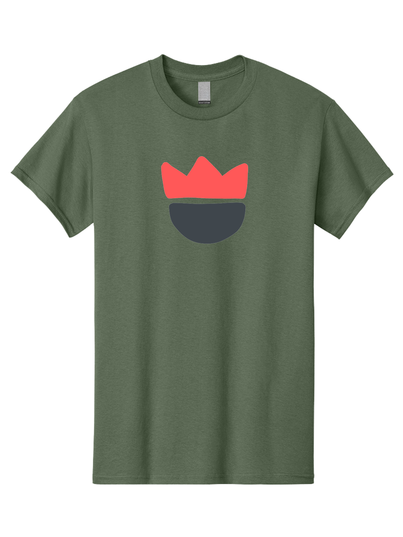 King-Face Men'S Graphic Tee, 100% Cotton, Comfortable Casual Summer Wear, Machine Washable, Crown, Bearded Man, Dark Blue Beard, Red Crown, Simple Illustration, Minimalist Art, Modern Design, King Icon, Facial Representation, Digital Graphics Aab759 29