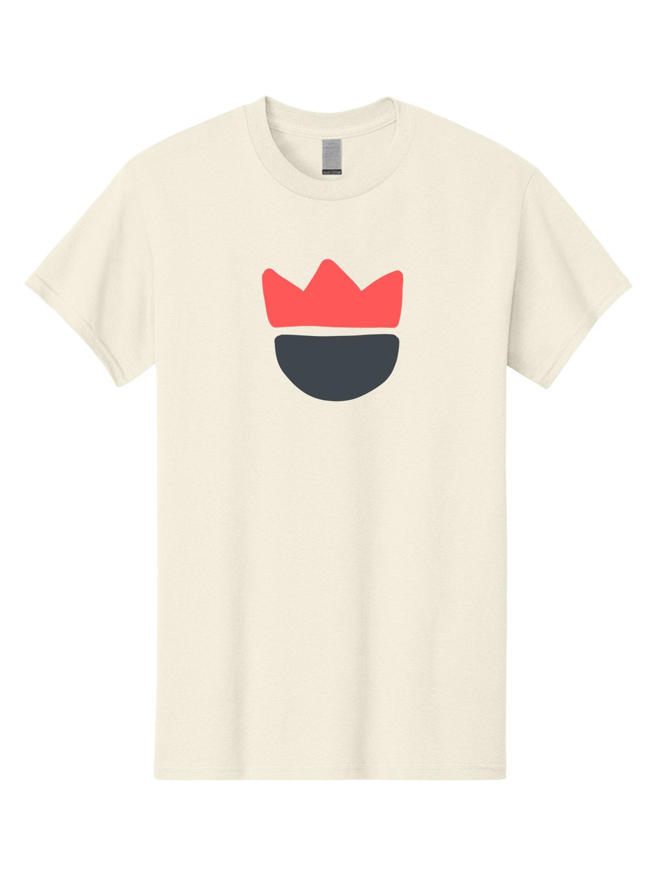 King-Face Men'S Graphic Tee, 100% Cotton, Comfortable Casual Summer Wear, Machine Washable, Crown, Bearded Man, Dark Blue Beard, Red Crown, Simple Illustration, Minimalist Art, Modern Design, King Icon, Facial Representation, Digital Graphics Aab759 3