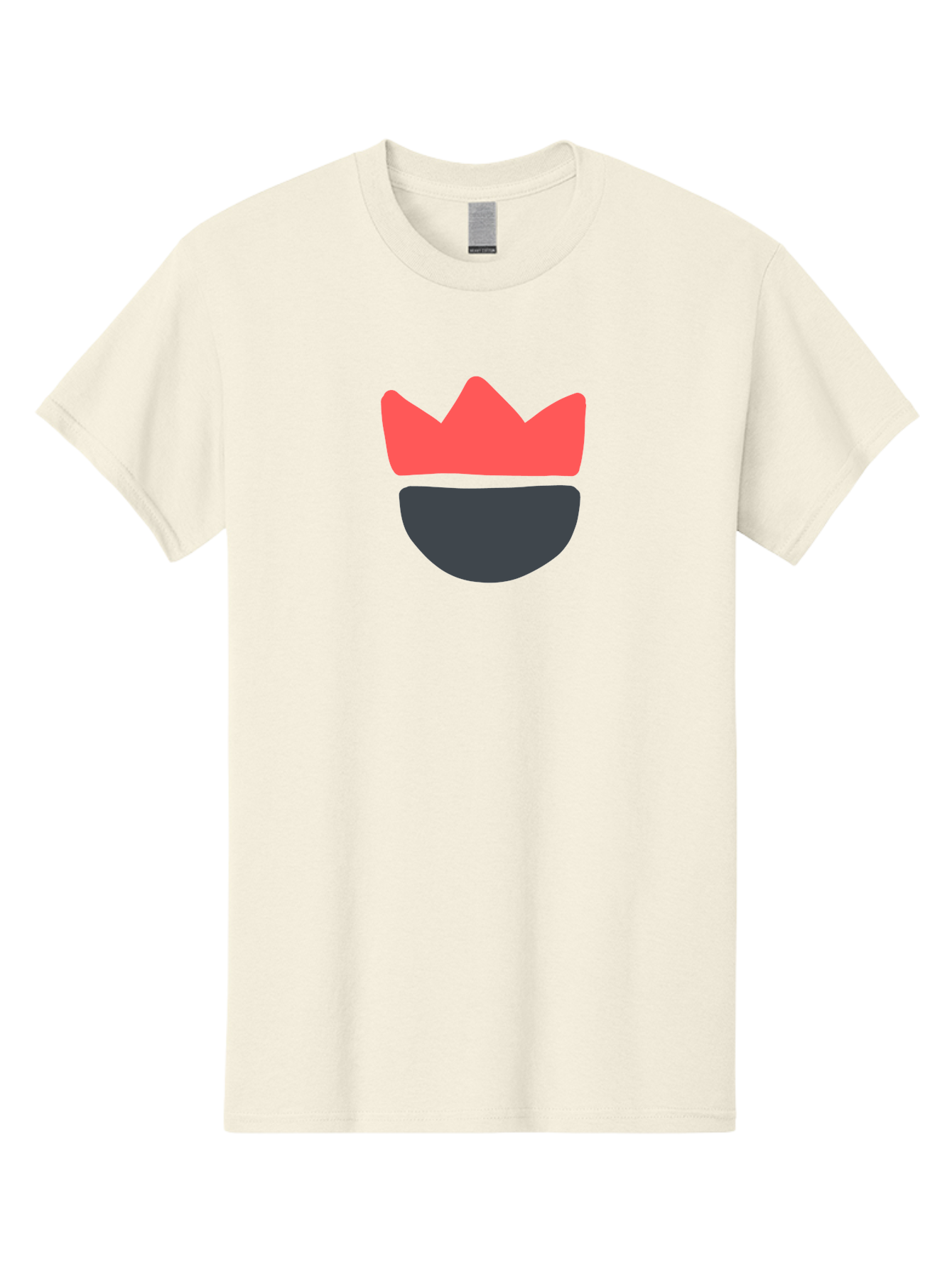 King-Face Men'S Graphic Tee, 100% Cotton, Comfortable Casual Summer Wear, Machine Washable, Crown, Bearded Man, Dark Blue Beard, Red Crown, Simple Illustration, Minimalist Art, Modern Design, King Icon, Facial Representation, Digital Graphics Aab759 17