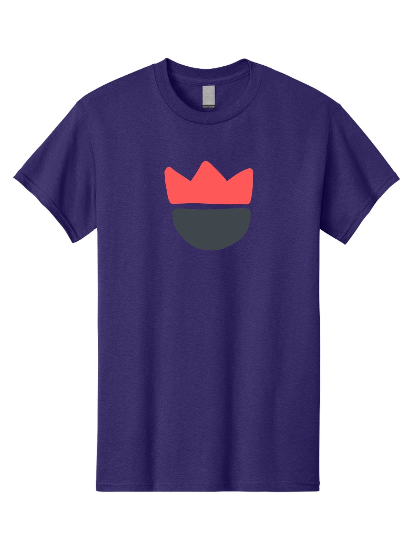 King-Face Men'S Graphic Tee, 100% Cotton, Comfortable Casual Summer Wear, Machine Washable, Crown, Bearded Man, Dark Blue Beard, Red Crown, Simple Illustration, Minimalist Art, Modern Design, King Icon, Facial Representation, Digital Graphics Aab759 10
