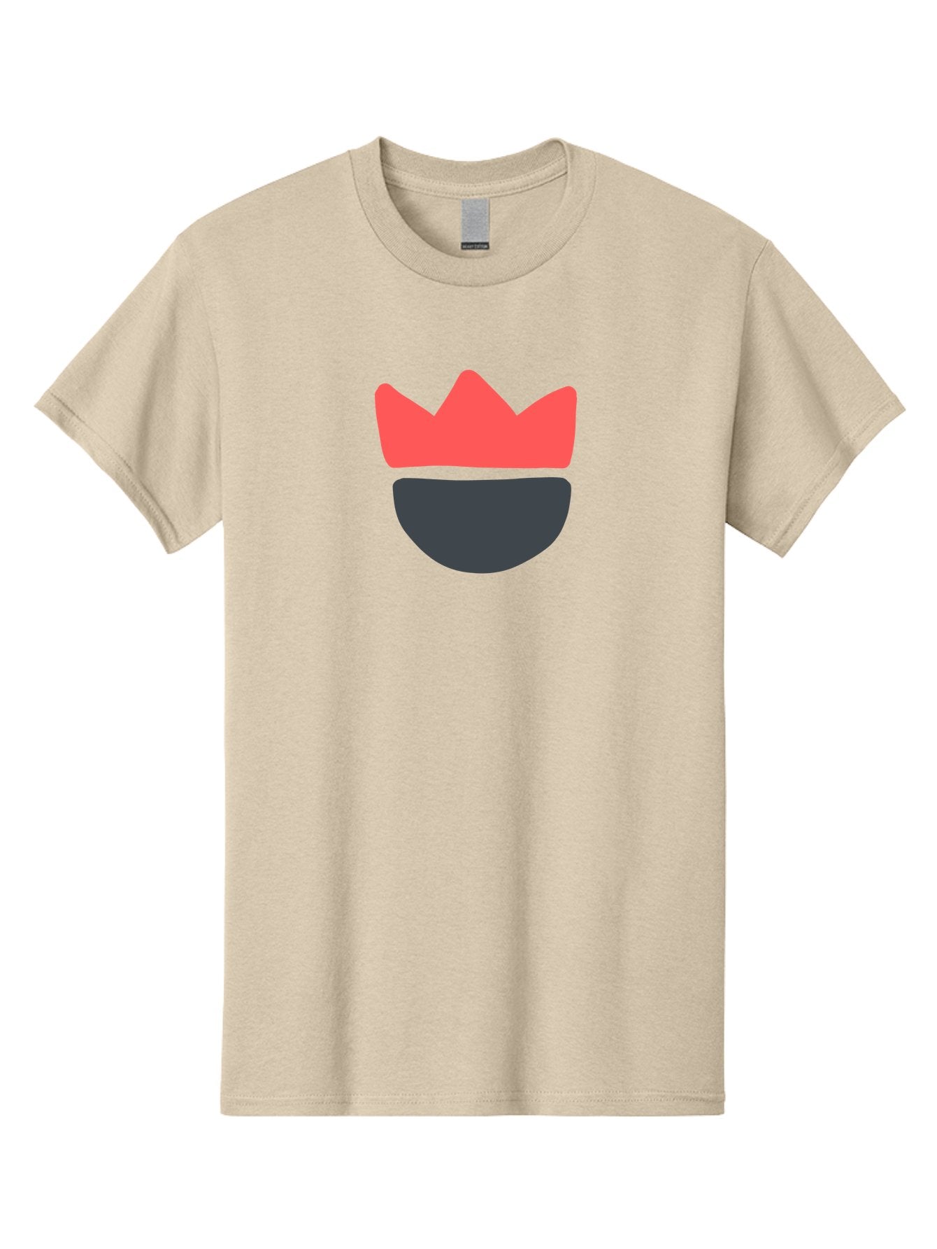 King-Face Men'S Graphic Tee, 100% Cotton, Comfortable Casual Summer Wear, Machine Washable, Crown, Bearded Man, Dark Blue Beard, Red Crown, Simple Illustration, Minimalist Art, Modern Design, King Icon, Facial Representation, Digital Graphics Aab759 8