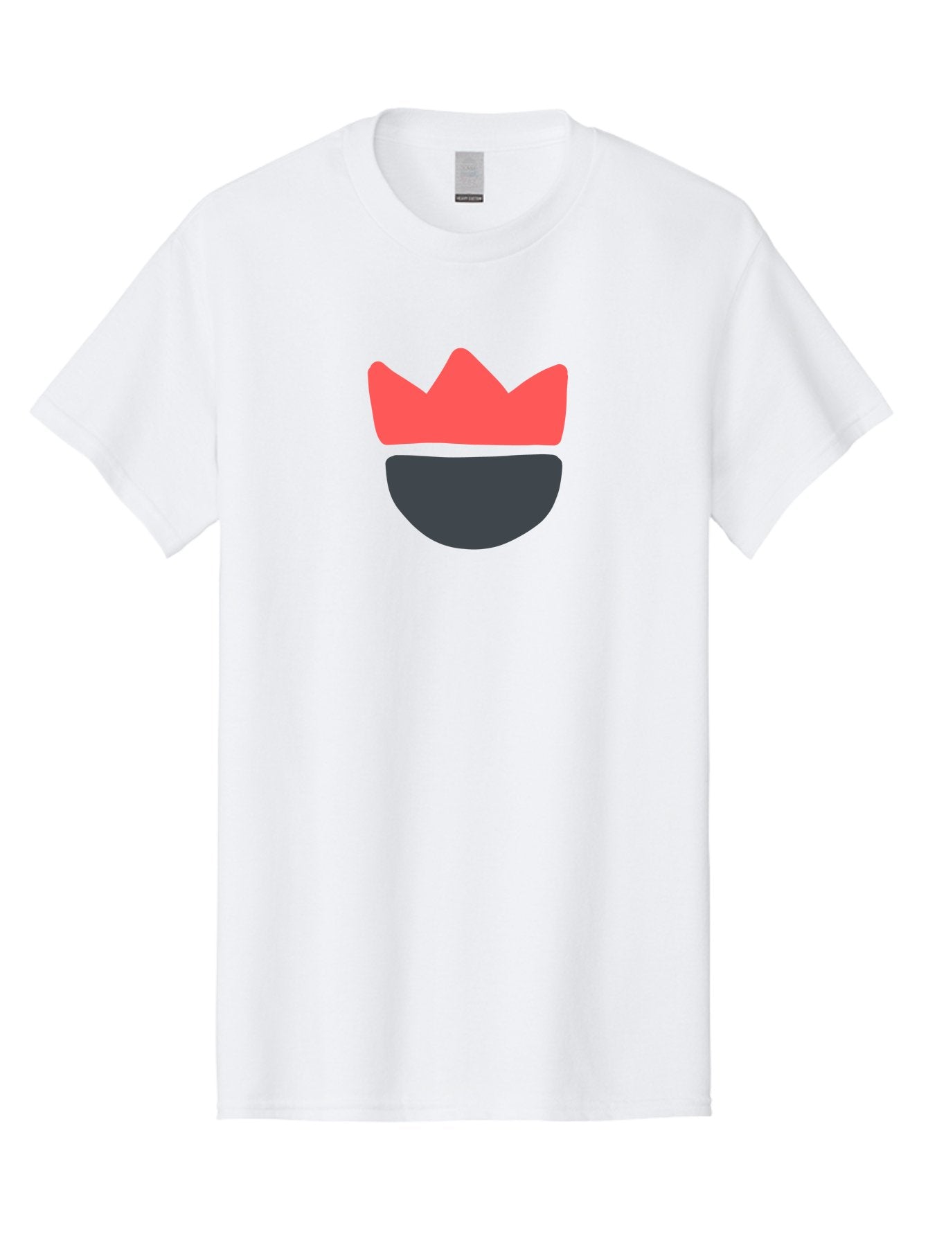 King-Face Men'S Graphic Tee, 100% Cotton, Comfortable Casual Summer Wear, Machine Washable, Crown, Bearded Man, Dark Blue Beard, Red Crown, Simple Illustration, Minimalist Art, Modern Design, King Icon, Facial Representation, Digital Graphics Aab759 5