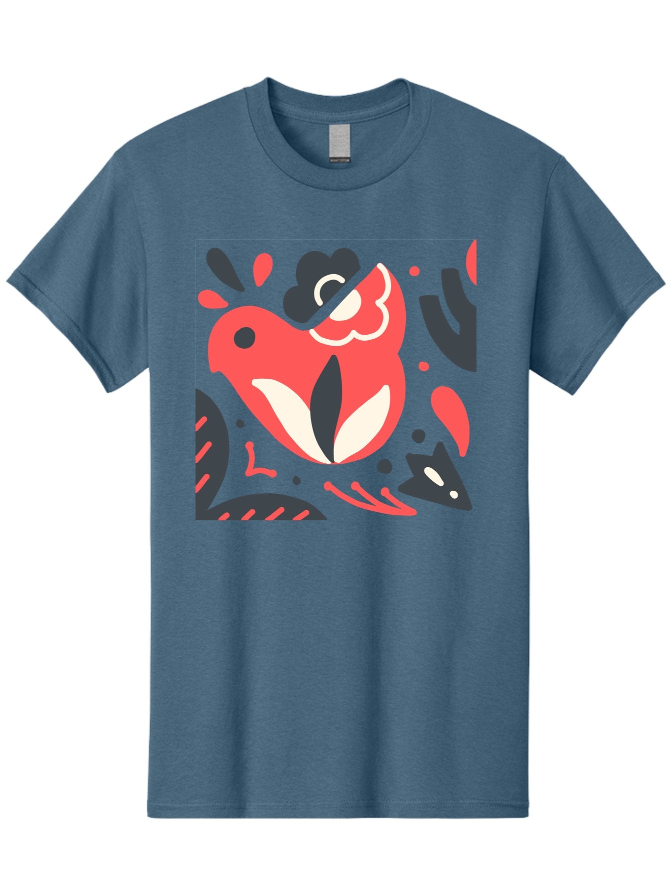 Koi-Fish-Illustration Men'S Graphic Tee, 100% Cotton, Comfortable Casual Summer Wear, Machine Washable, Fish Head, Abstract Art, Digital Illustration, Vibrant Colors, Dynamic Shapes, Playful Design, Creative Expression, Bold Graphics, Aab760 9