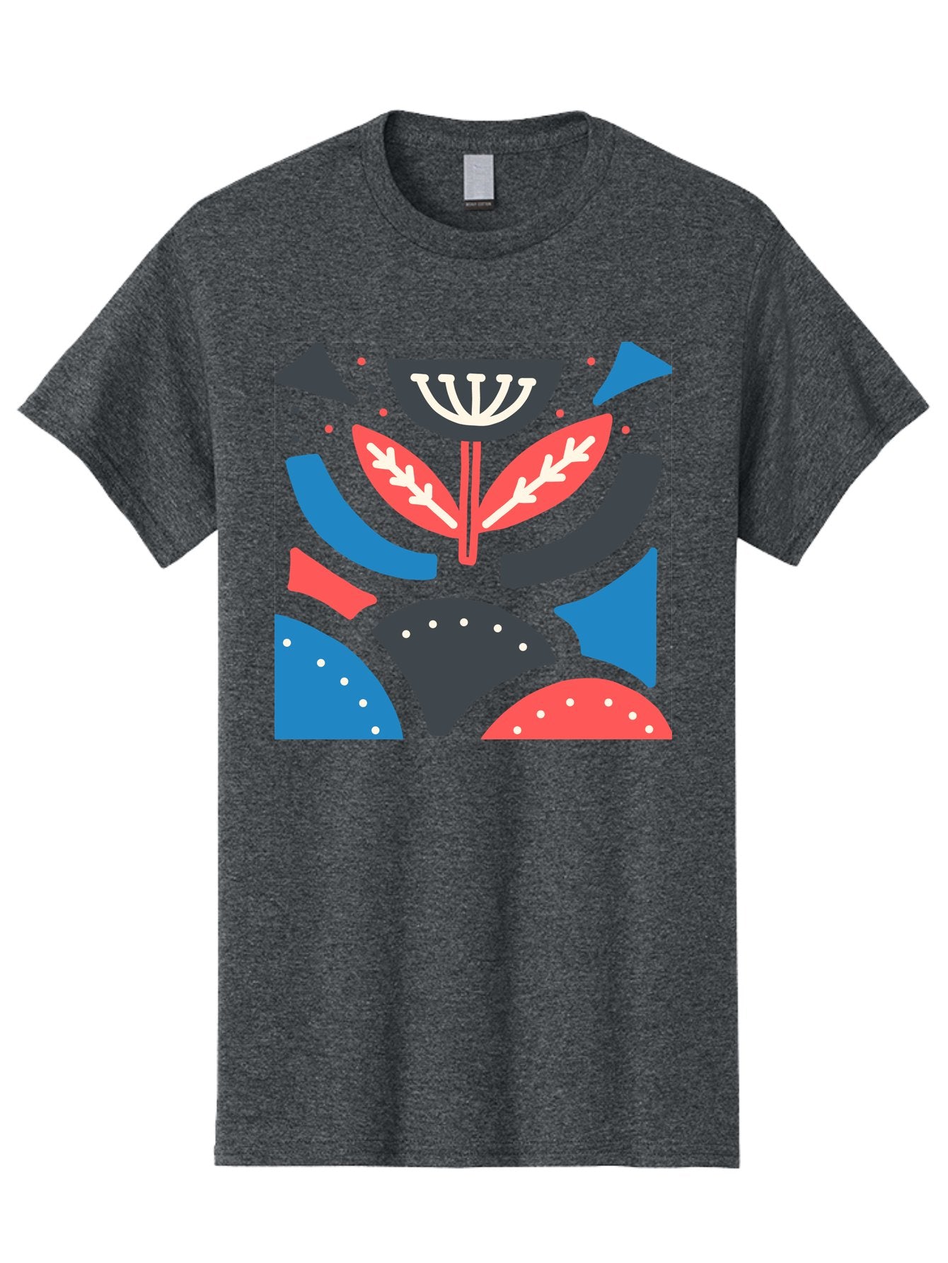 Menorah-Illustration Men'S Graphic Tee, 100% Cotton, Comfortable Casual Summer Wear, Machine Washable, Menorah Illustration, Abstract Floral Design, Hanukkah Symbol, Festive Atmosphere, Jewish Tradition, Holiday Celebration, Aab764 8