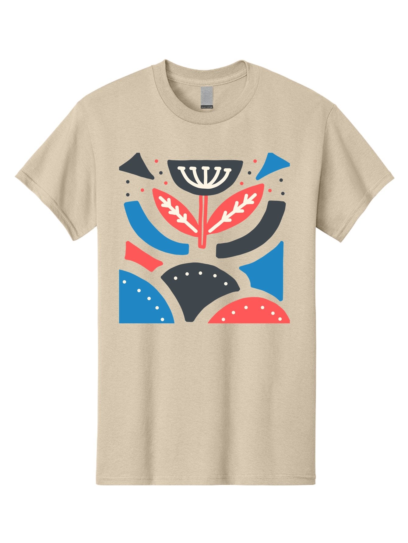 Menorah-Illustration Men'S Graphic Tee, 100% Cotton, Comfortable Casual Summer Wear, Machine Washable, Menorah Illustration, Abstract Floral Design, Hanukkah Symbol, Festive Atmosphere, Jewish Tradition, Holiday Celebration, Aab764 6