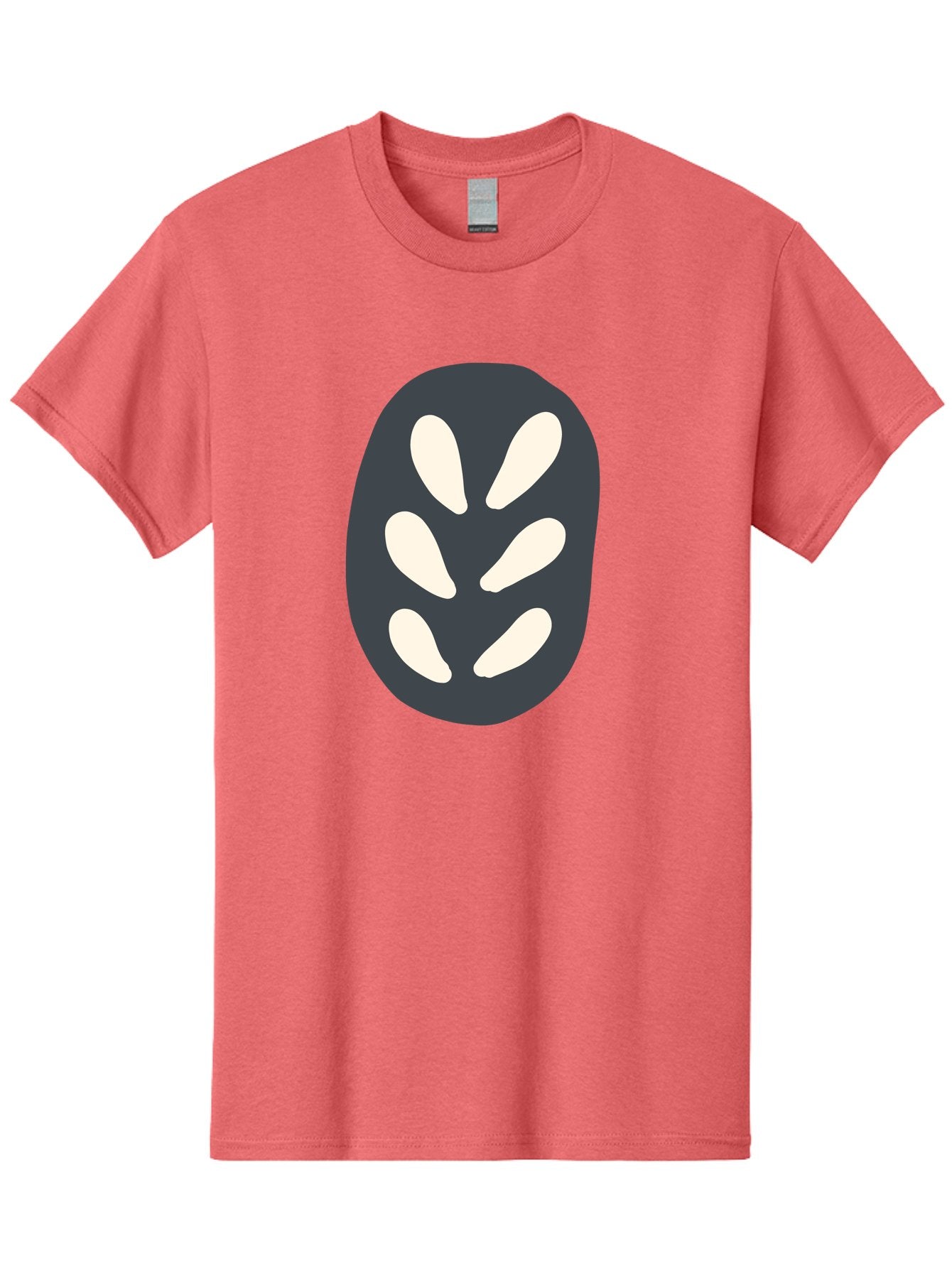 Oval-Icon Men'S Graphic Tee, 100% Cotton, Comfortable Casual Summer Wear, Machine Washable, Kiwi Fruit, Fruit Icon, Simple Graphics, Minimal Design, Fruit Symbol, Kiwi Illustration, Cartoon Fruit Aab766