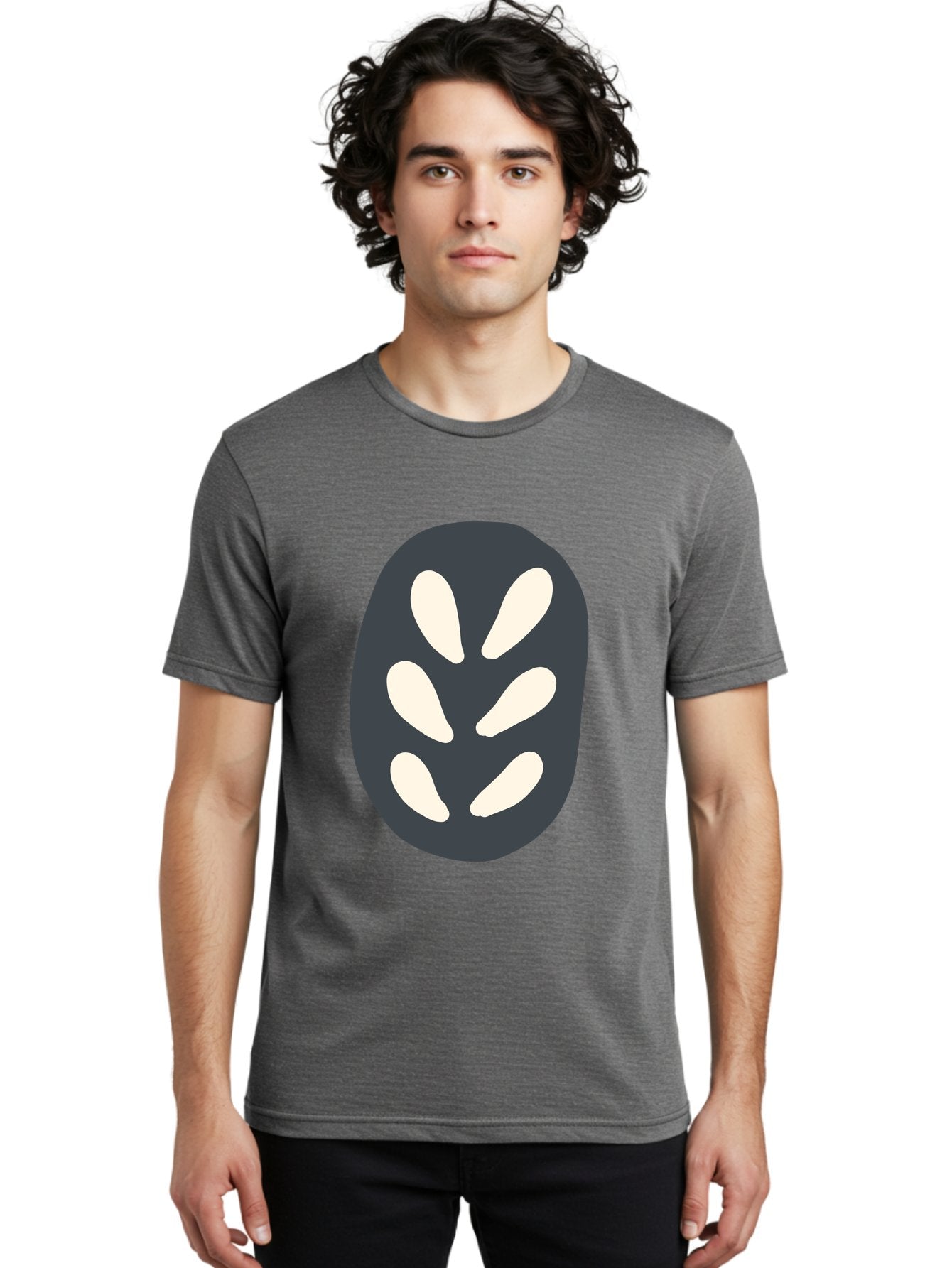 Oval-Icon Men'S Graphic Tee, 100% Cotton, Comfortable Casual Summer Wear, Machine Washable, Kiwi Fruit, Fruit Icon, Simple Graphics, Minimal Design, Fruit Symbol, Kiwi Illustration, Cartoon Fruit Aab766 27