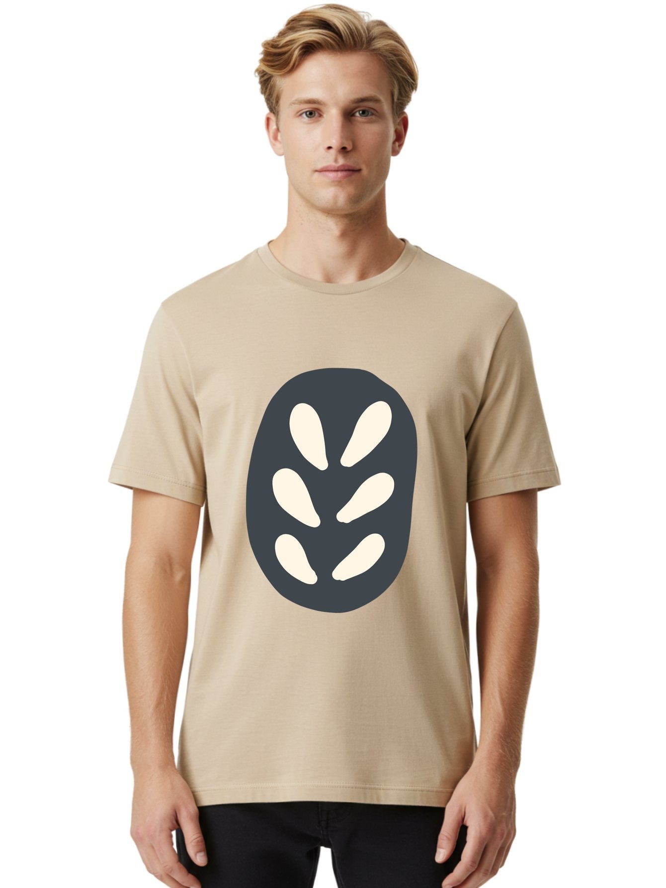 Oval-Icon Men'S Graphic Tee, 100% Cotton, Comfortable Casual Summer Wear, Machine Washable, Kiwi Fruit, Fruit Icon, Simple Graphics, Minimal Design, Fruit Symbol, Kiwi Illustration, Cartoon Fruit Aab766 16