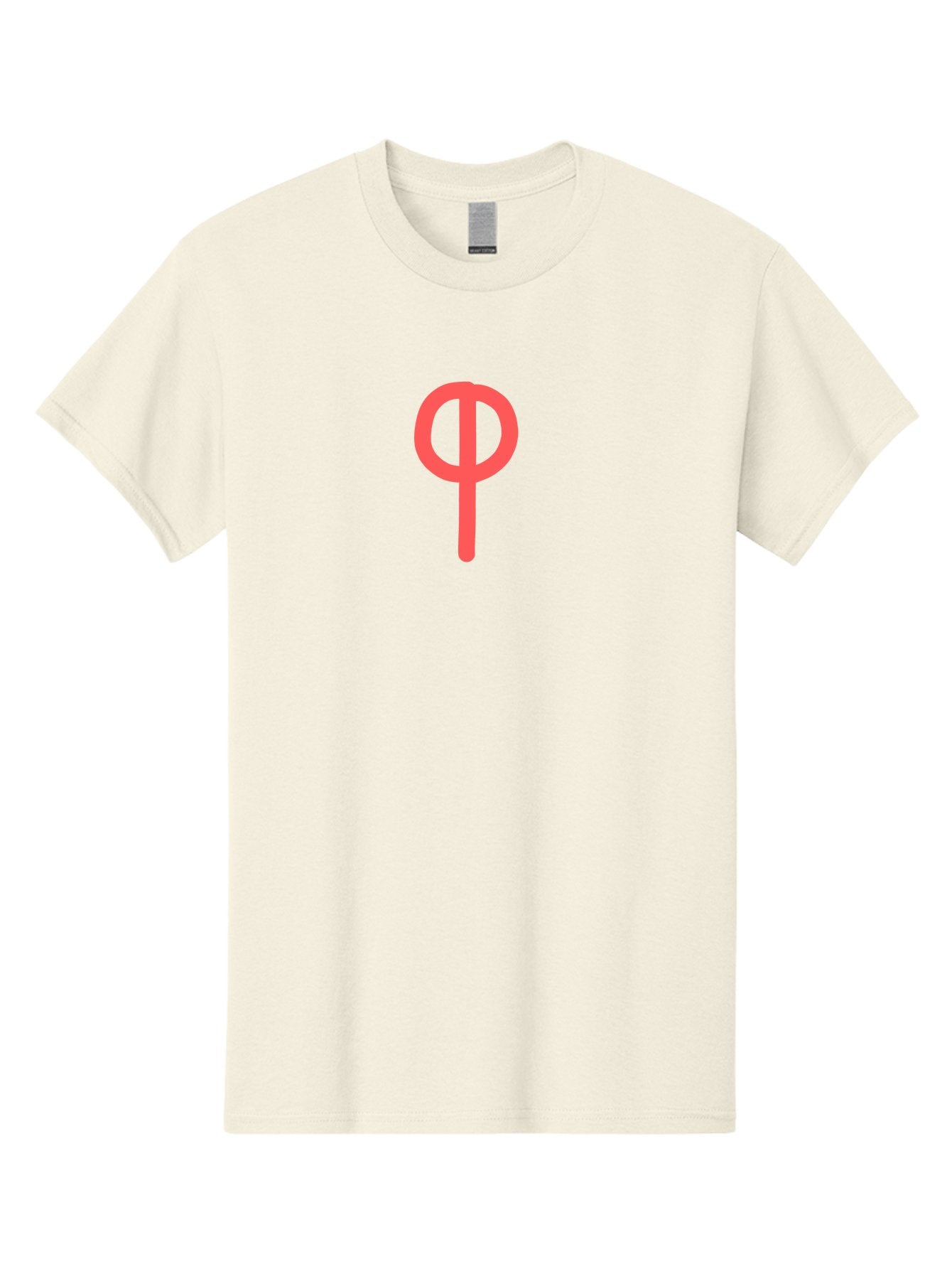 Phi Men'S Graphic Tee, 100% Cotton, Comfortable Casual Summer Wear, Machine Washable, Phi Symbol, Greek Alphabet, Mathematical Symbol, Science Notation, Scientific Notation, Geometric Shapes, Typographic Elements Aab769