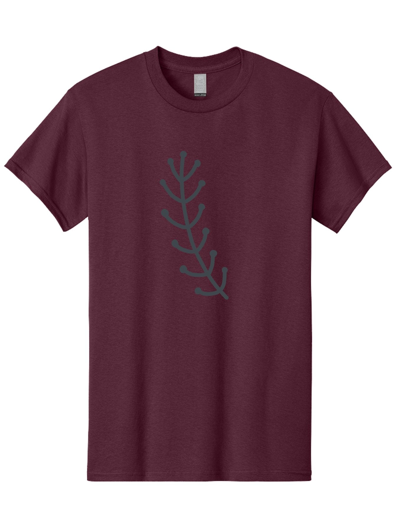 Purple-Branch Men'S Graphic Tee, 100% Cotton, Comfortable Casual Summer Wear, Machine Washable, Purple Twig, Minimalist Design, Simple Illustration, Botanical Art, Abstract Shape, Graphic Element, Digital Drawing, Stylized Branch Aab774 9