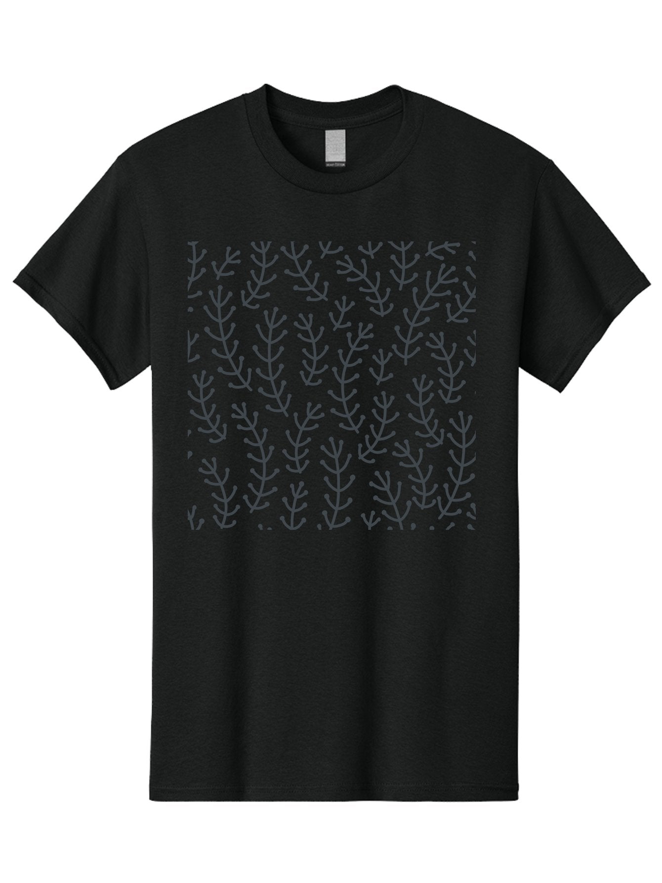 Purple-Branches-Pattern Men'S Graphic Tee, 100% Cotton, Comfortable Casual Summer Wear, Machine Washable, Repeating Pattern, Black Branches, Abstract Design, Floral Motif, Graphic Elements, Minimalist Art, Contemporary Style Aab775 9