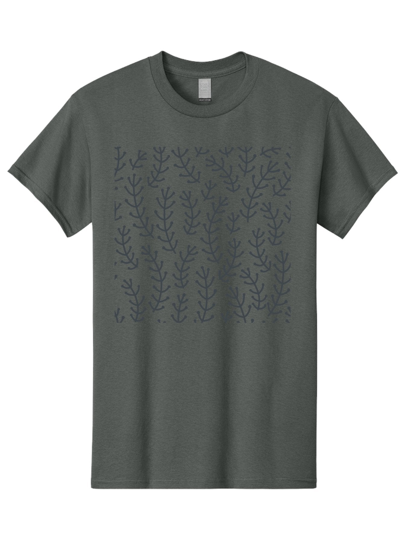 Purple-Branches-Pattern Men'S Graphic Tee, 100% Cotton, Comfortable Casual Summer Wear, Machine Washable, Repeating Pattern, Black Branches, Abstract Design, Floral Motif, Graphic Elements, Minimalist Art, Contemporary Style Aab775 5