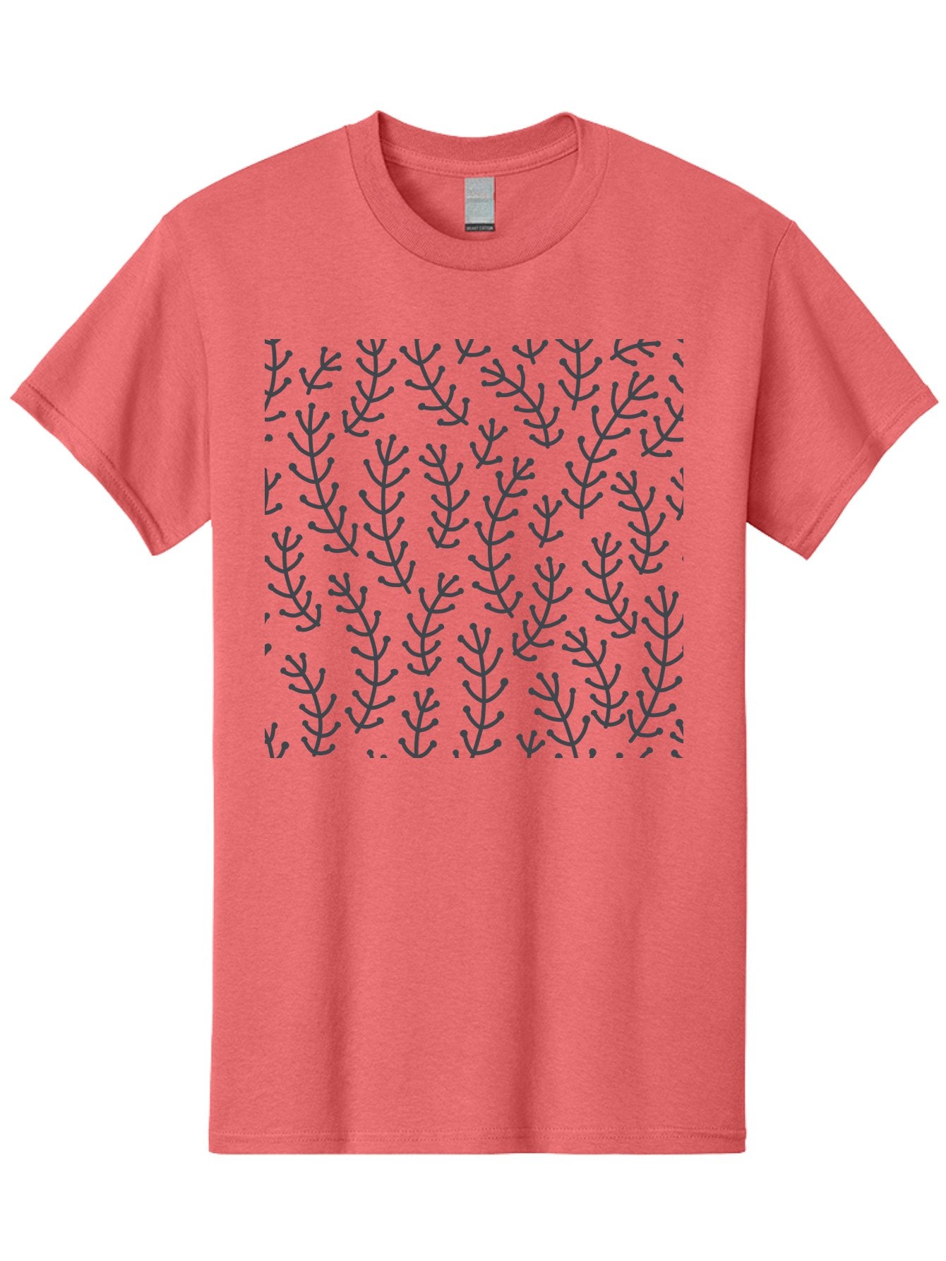 Purple-Branches-Pattern Men'S Graphic Tee, 100% Cotton, Comfortable Casual Summer Wear, Machine Washable, Repeating Pattern, Black Branches, Abstract Design, Floral Motif, Graphic Elements, Minimalist Art, Contemporary Style Aab775 13