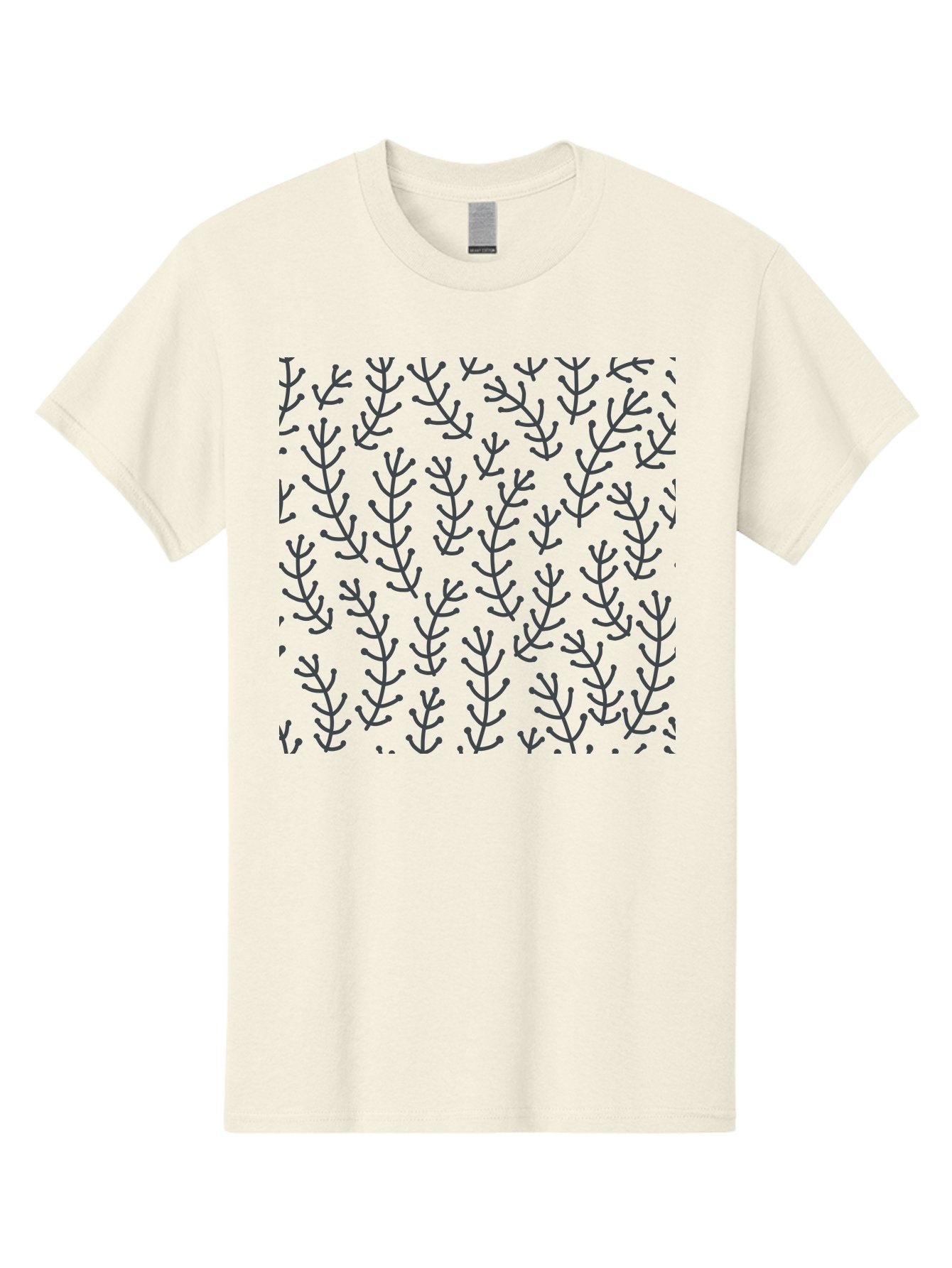 Purple-Branches-Pattern Men'S Graphic Tee, 100% Cotton, Comfortable Casual Summer Wear, Machine Washable, Repeating Pattern, Black Branches, Abstract Design, Floral Motif, Graphic Elements, Minimalist Art, Contemporary Style Aab775 4