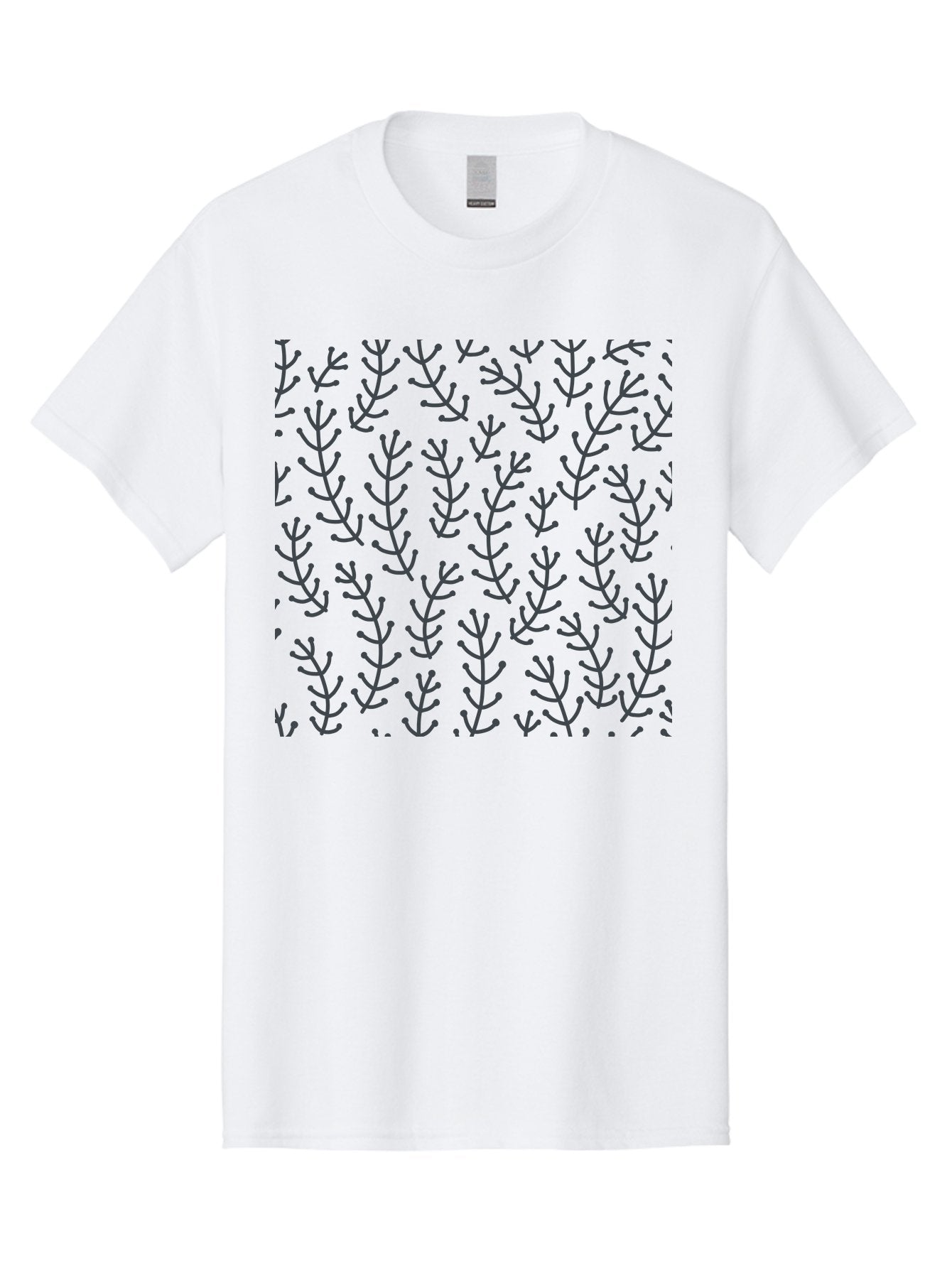 Purple-Branches-Pattern Men'S Graphic Tee, 100% Cotton, Comfortable Casual Summer Wear, Machine Washable, Repeating Pattern, Black Branches, Abstract Design, Floral Motif, Graphic Elements, Minimalist Art, Contemporary Style Aab775 10