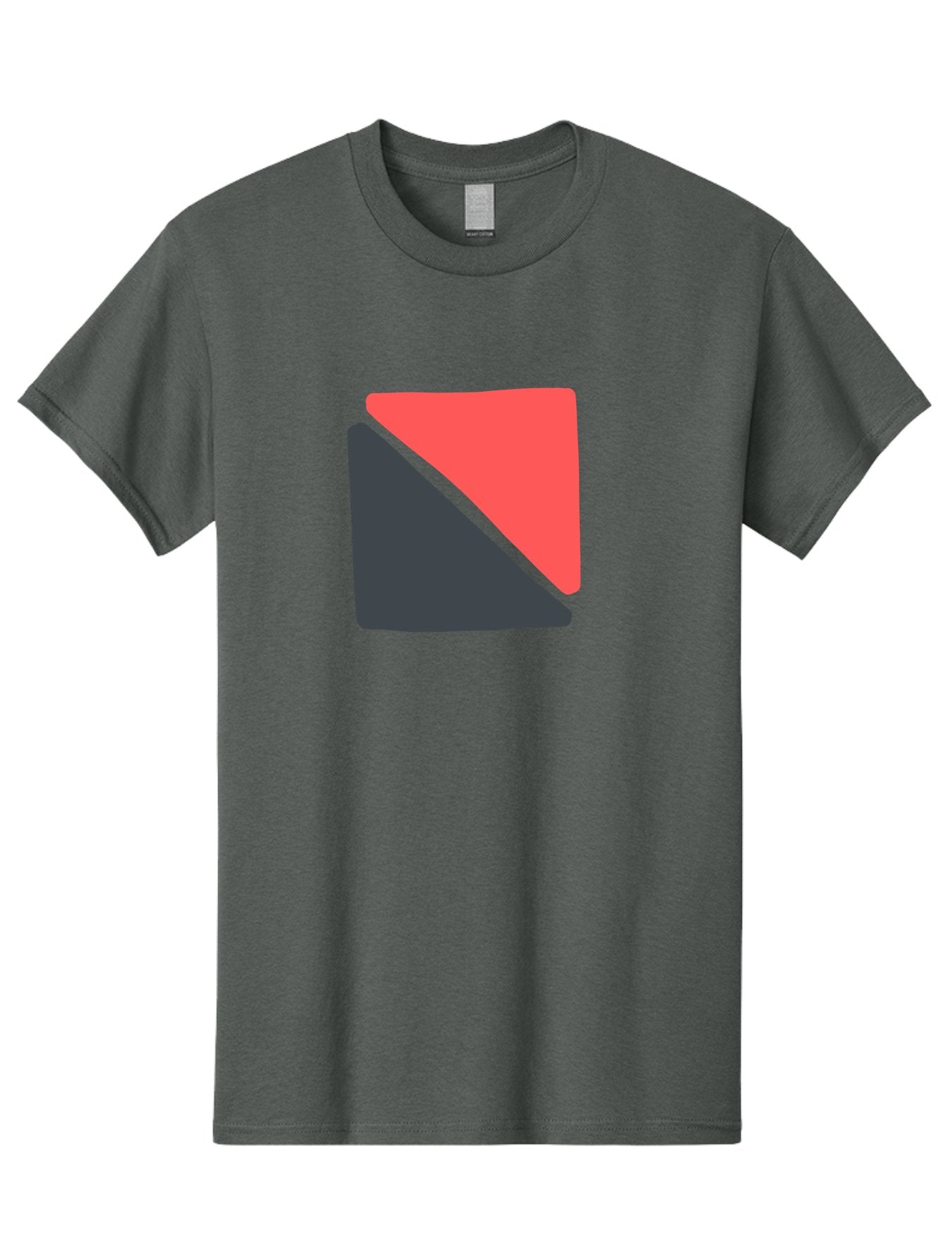 Red-And-Black-Shapes Men'S Graphic Tee, 100% Cotton, Comfortable Casual Summer Wear, Machine Washable, Geometric Shapes, Abstract Design, Red And Black, Modern Art, Minimalist Style, Contrasting Colors, Simple Composition, Digital Art, Aab776 7
