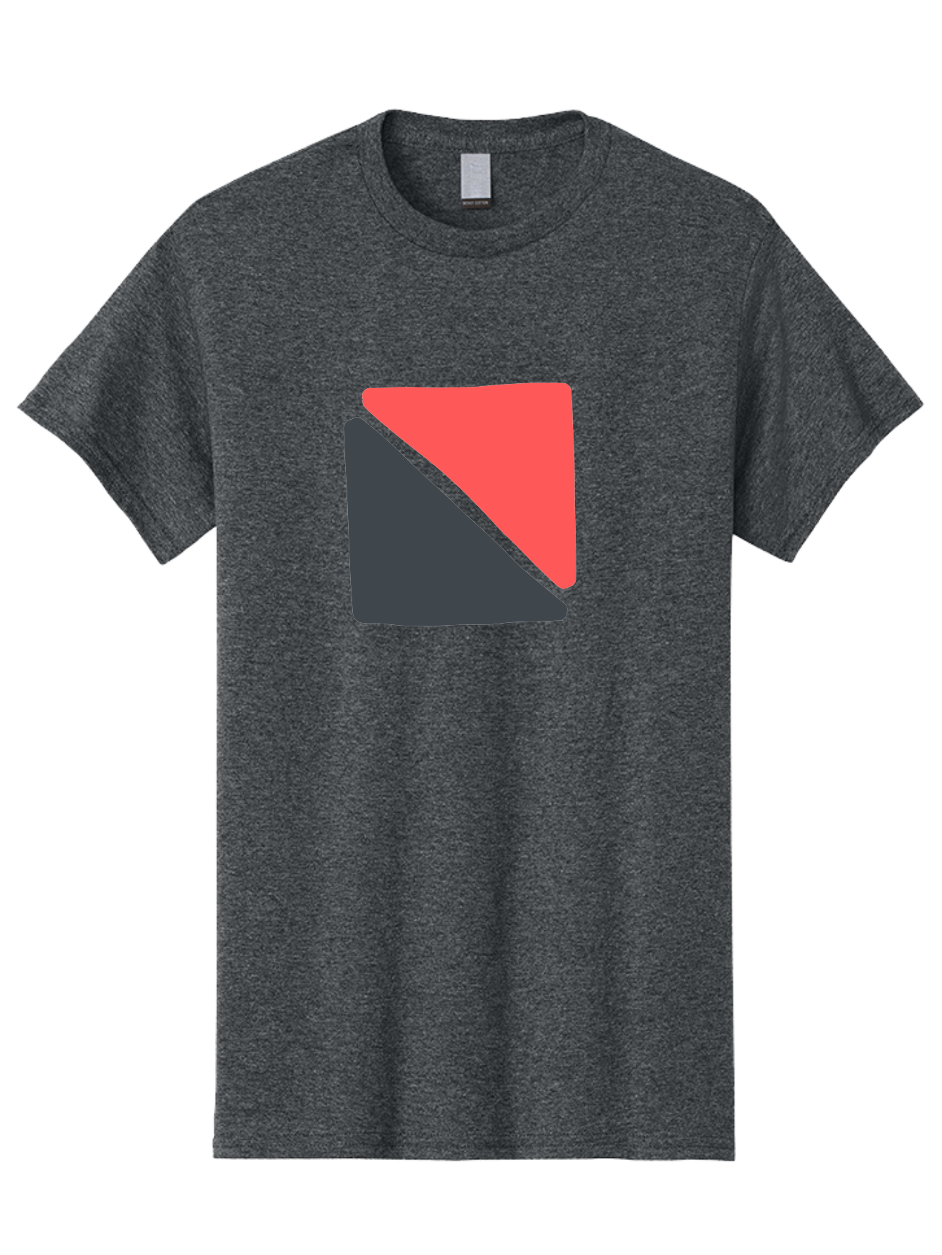Red-And-Black-Shapes Men'S Graphic Tee, 100% Cotton, Comfortable Casual Summer Wear, Machine Washable, Geometric Shapes, Abstract Design, Red And Black, Modern Art, Minimalist Style, Contrasting Colors, Simple Composition, Digital Art, Aab776 3