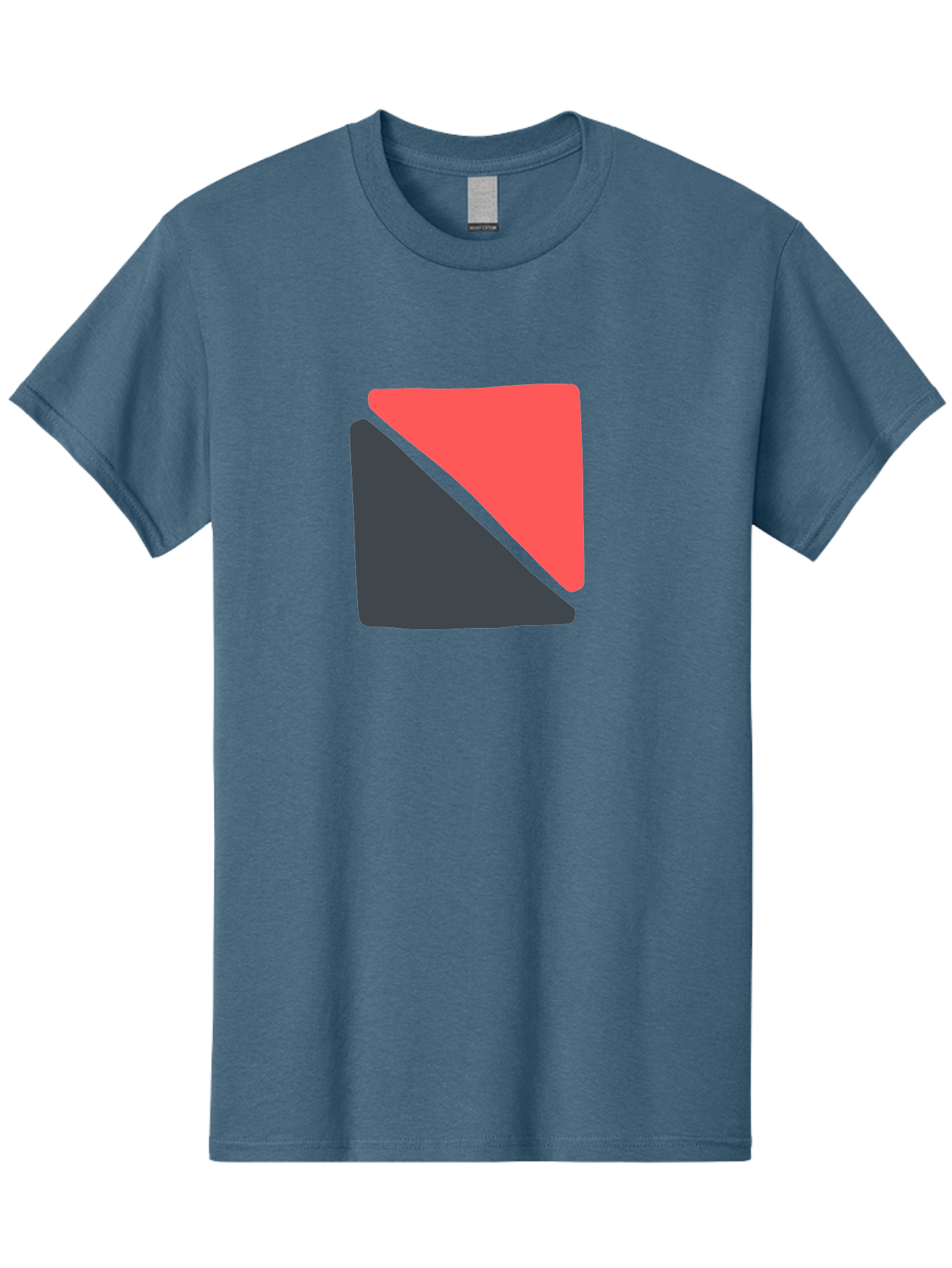 Red-And-Black-Shapes Men'S Graphic Tee, 100% Cotton, Comfortable Casual Summer Wear, Machine Washable, Geometric Shapes, Abstract Design, Red And Black, Modern Art, Minimalist Style, Contrasting Colors, Simple Composition, Digital Art, Aab776 7