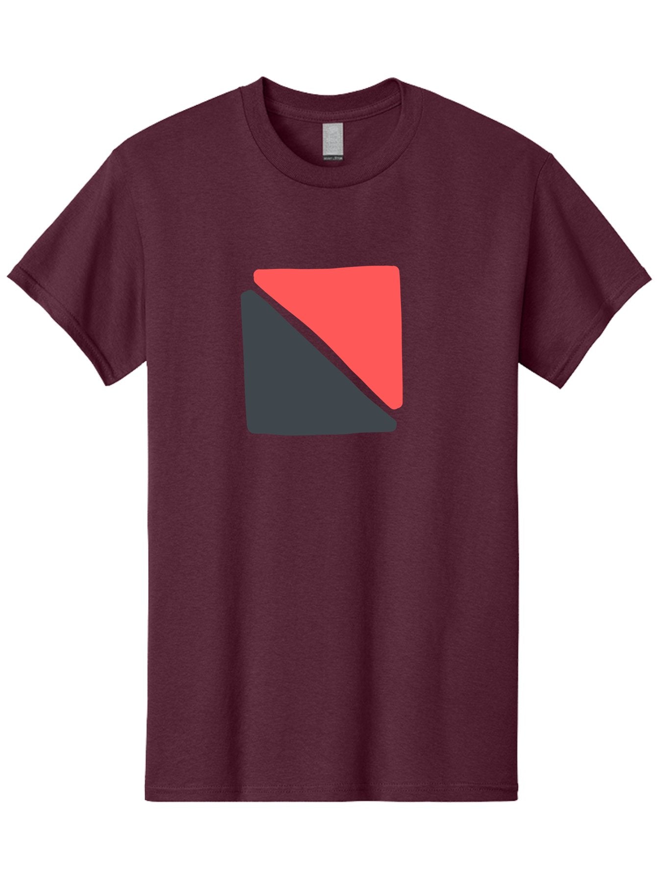 Red-And-Black-Shapes Men'S Graphic Tee, 100% Cotton, Comfortable Casual Summer Wear, Machine Washable, Geometric Shapes, Abstract Design, Red And Black, Modern Art, Minimalist Style, Contrasting Colors, Simple Composition, Digital Art, Aab776 13